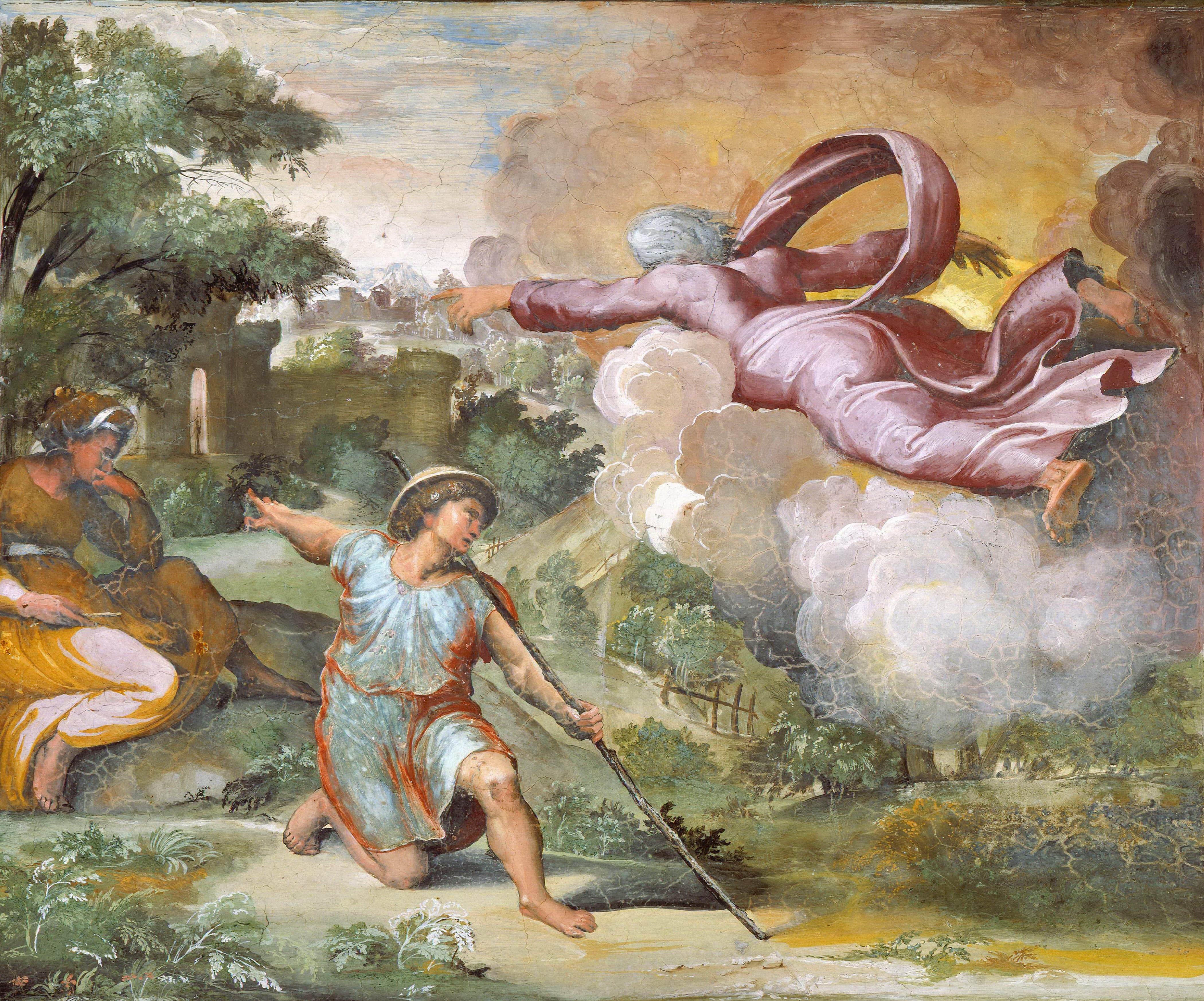 《上帝向以撒显现》（God Appears to Isaac）｜拉斐尔 Raphael｜1518–1519