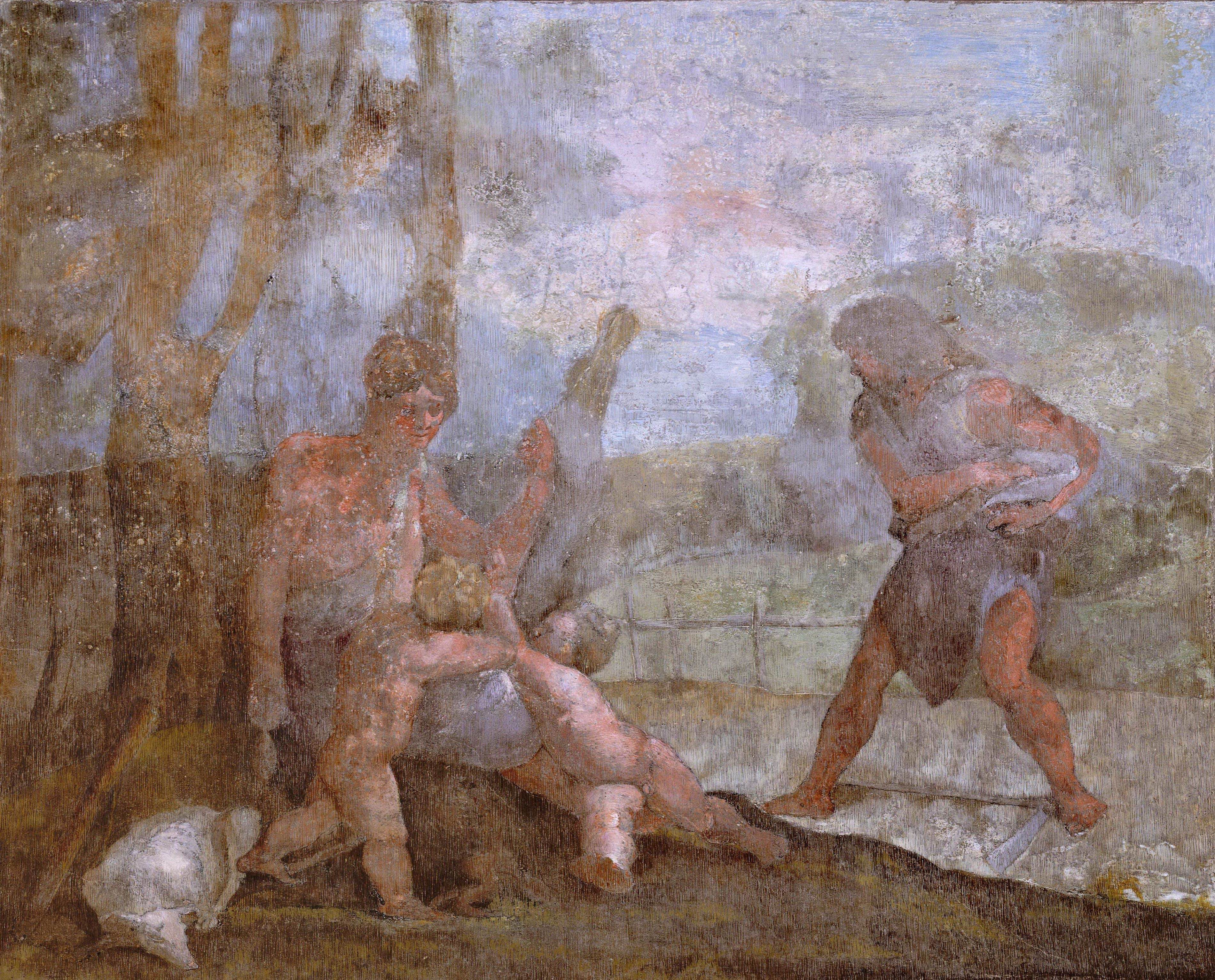 《亚当与夏娃的第一批子女》（The First Children of Adam and Eve）｜拉斐尔 Raphael｜1518–1519