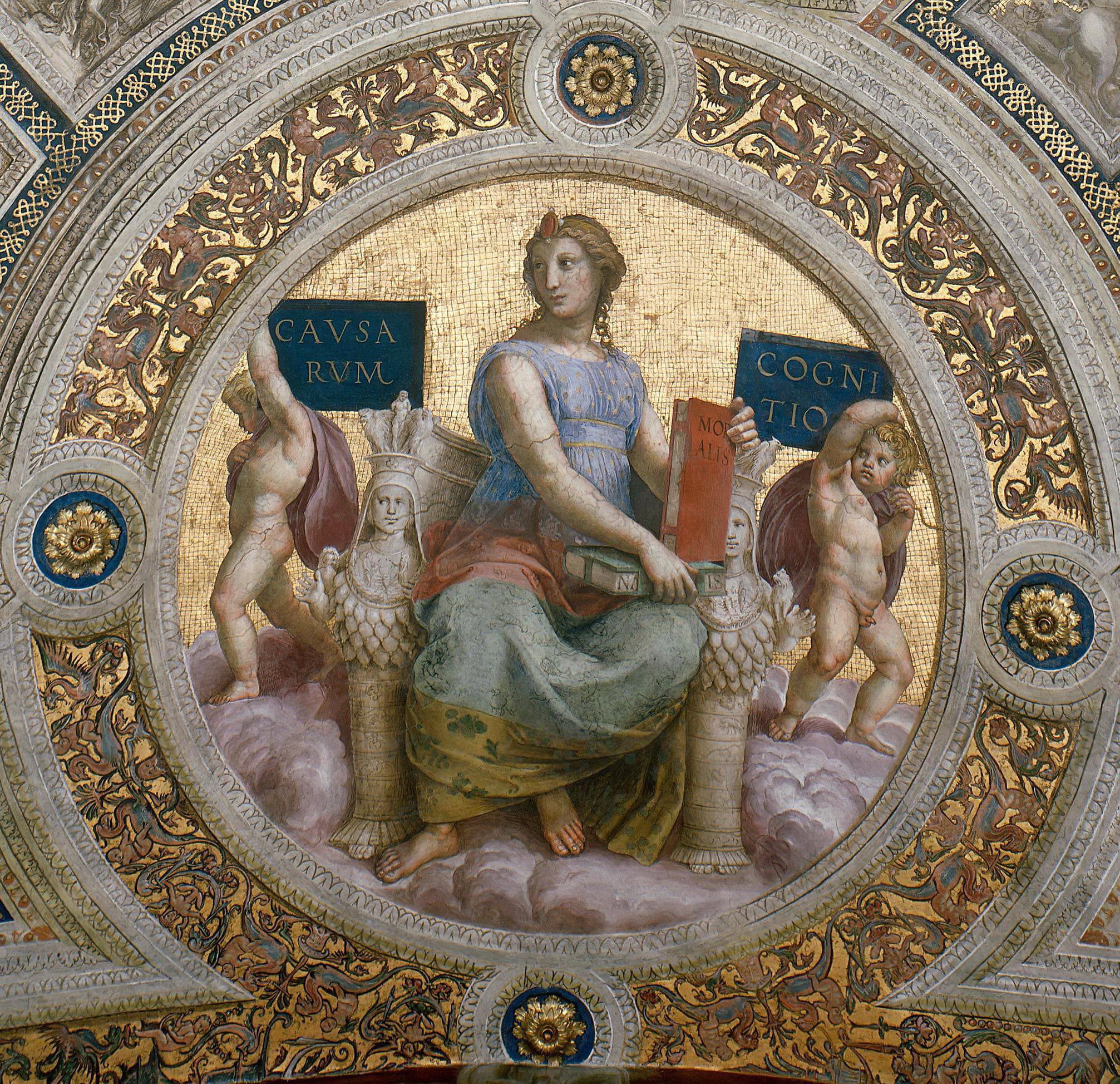 《神学：天顶圆形画》（Theology, Ceiling Medallion）｜拉斐尔 Raphael｜1509–1511