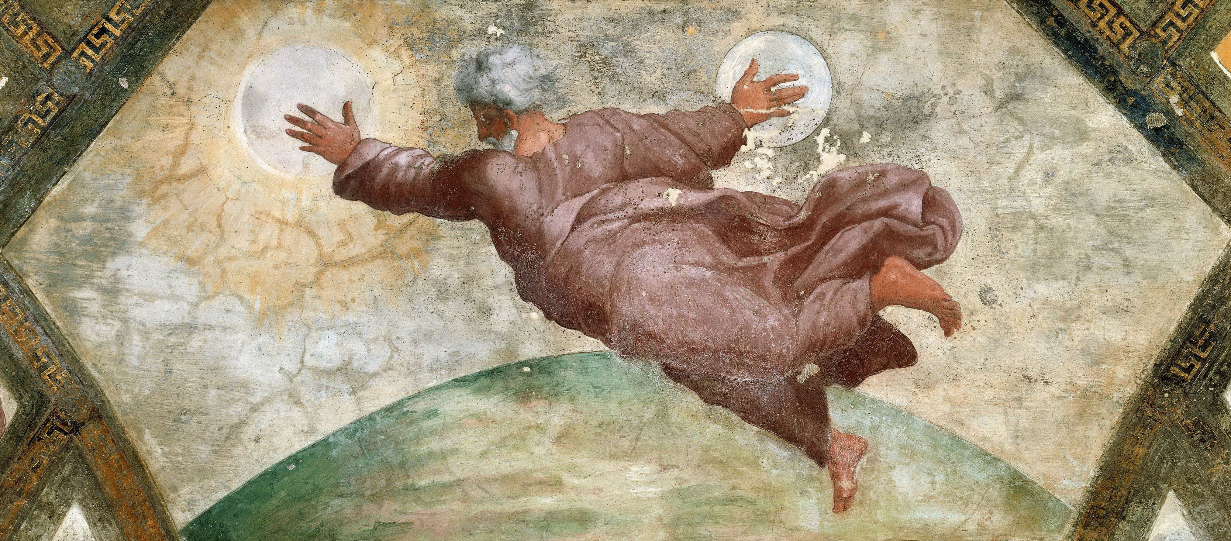 《创造太阳与月亮》（The Creation of the Sun and Moon）｜拉斐尔 Raphael｜1518–1519