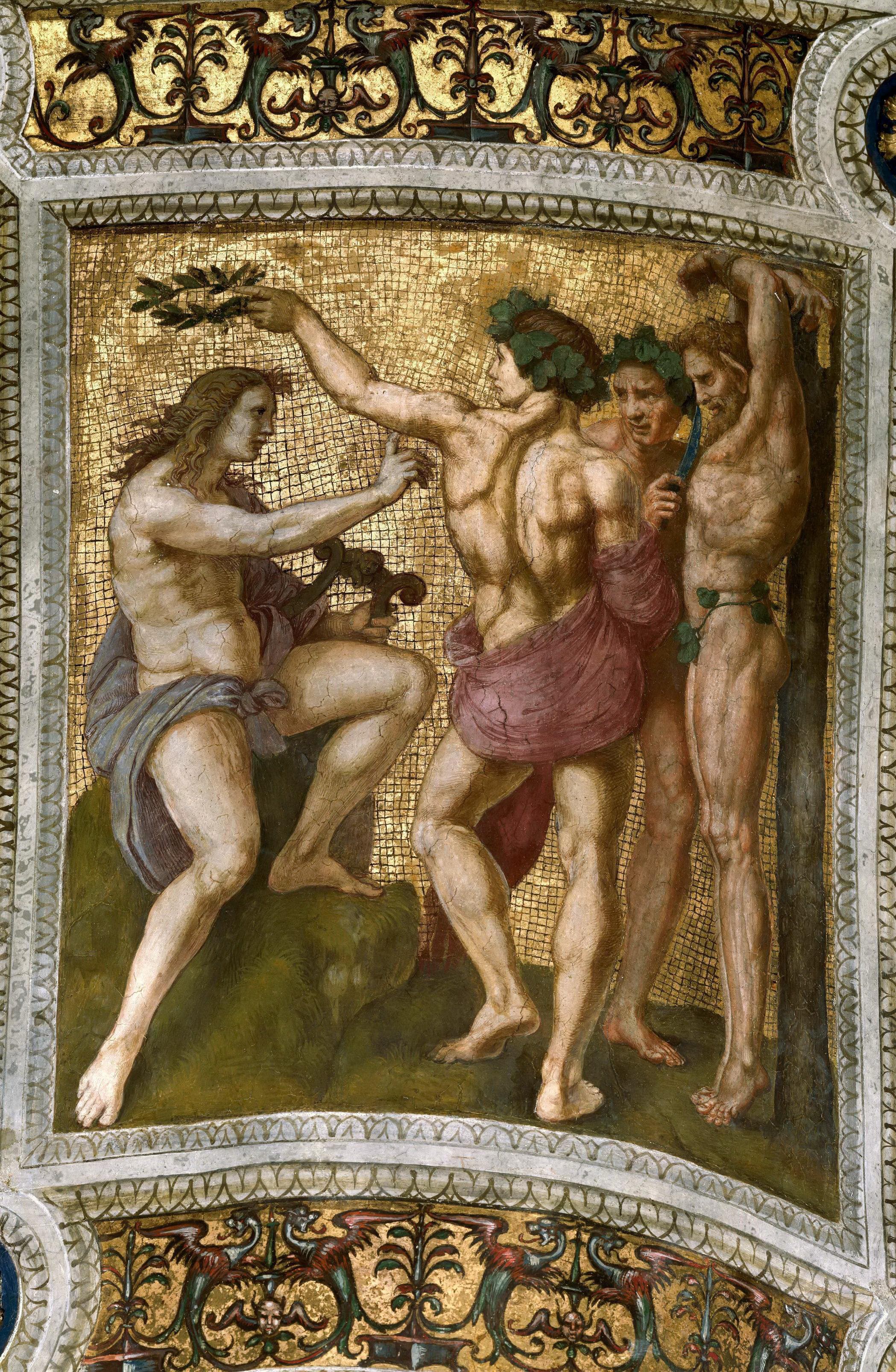 《女像柱装饰局部》（Caryatid, Decorative Detail）｜拉斐尔 Raphael｜约1511–1514