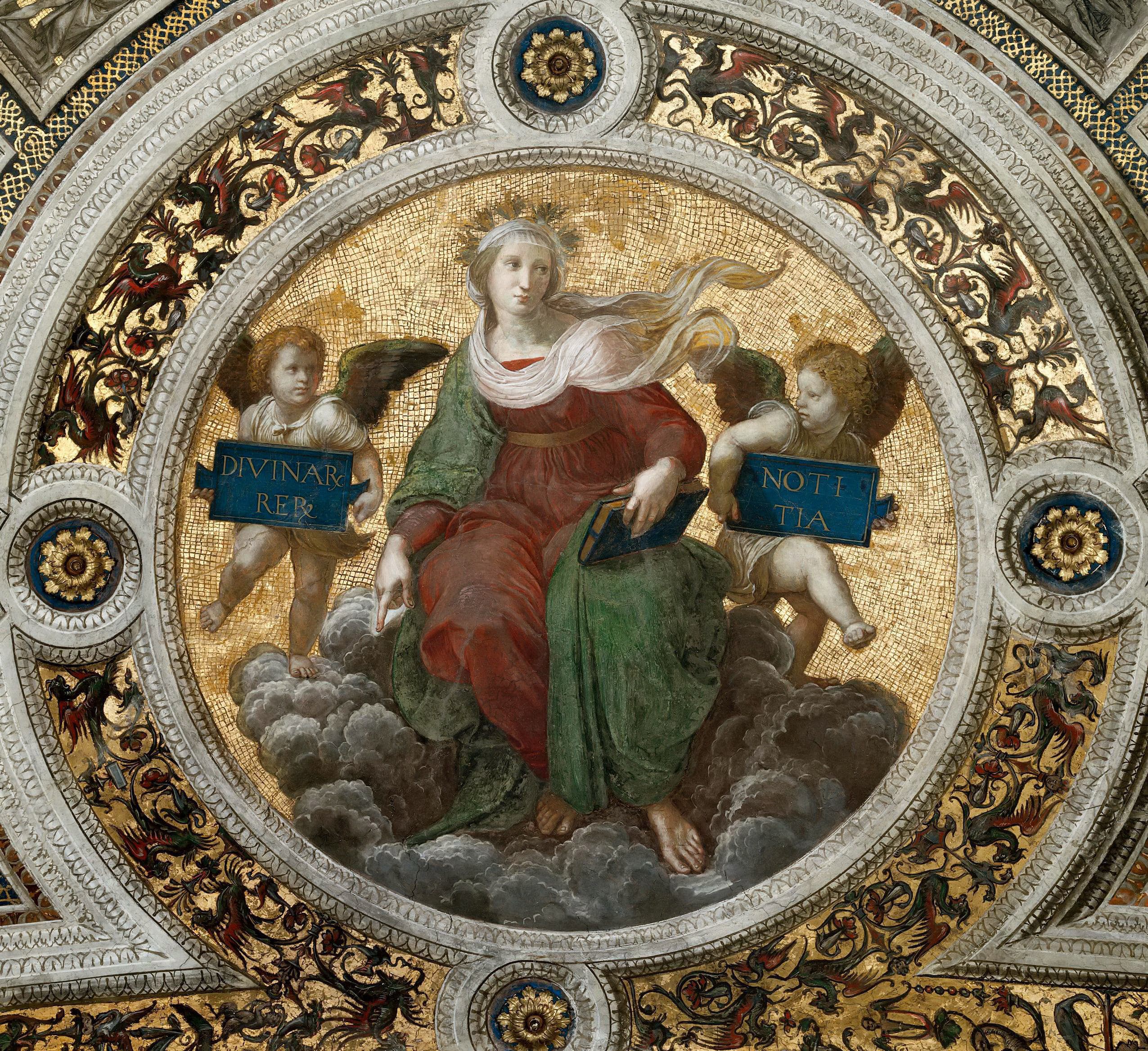 《哲学：天顶圆形画》（Philosophy, Ceiling Medallion）｜拉斐尔 Raphael｜1509–1511