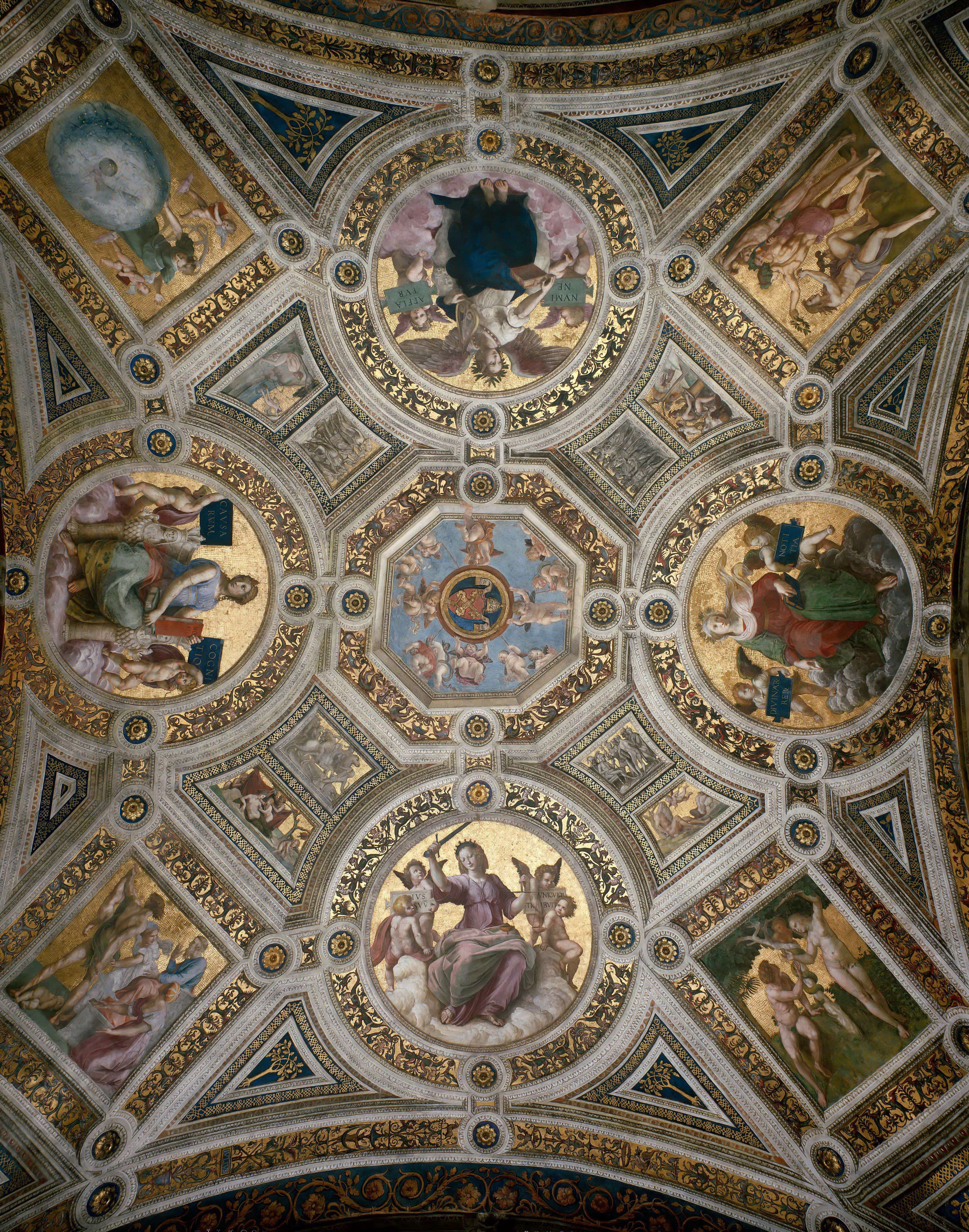 《拉斐尔房间天顶画》（Ceiling of the Raphael Rooms）｜拉斐尔 Raphael｜约1509–1514