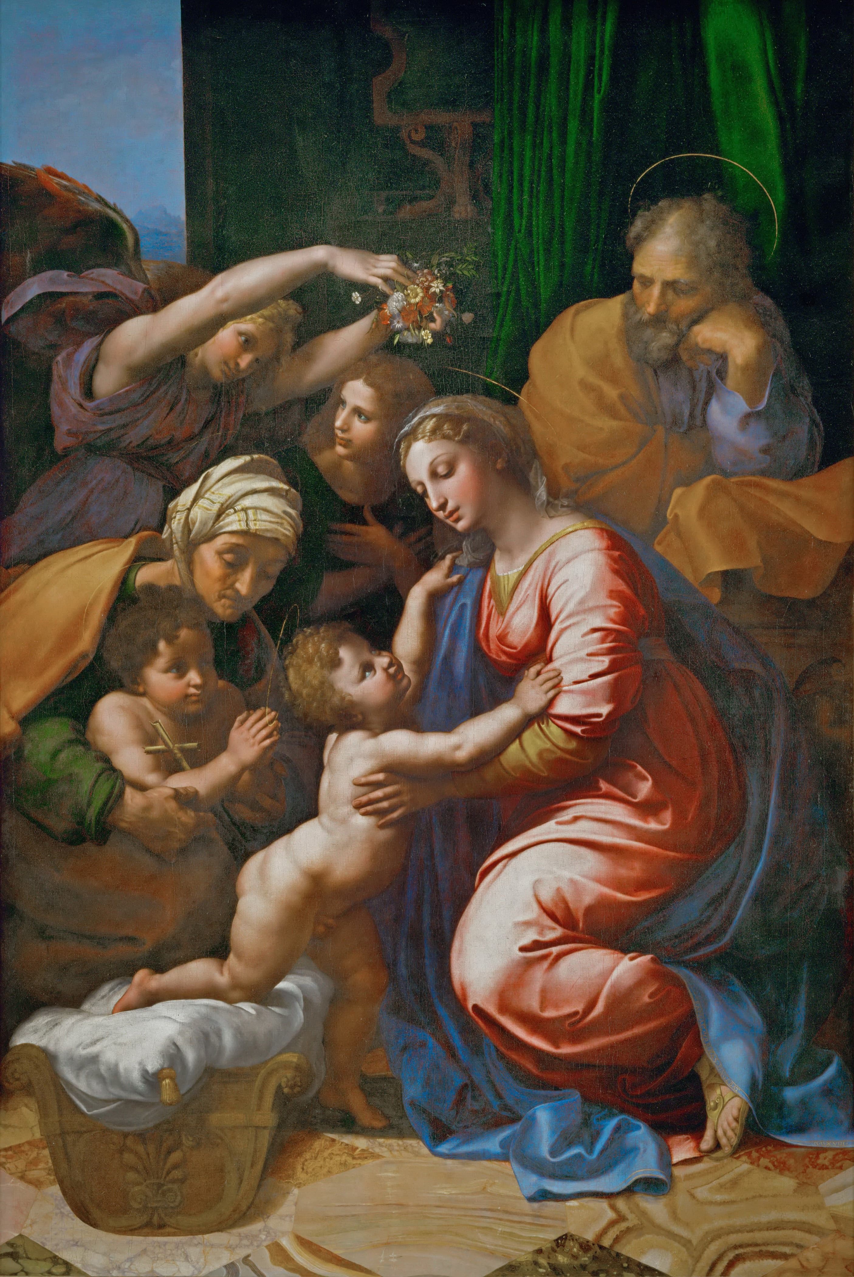 《弗朗索瓦一世大圣家族》（Holy Family (known as the Grande Famille of Francois I)）｜拉斐尔 Raphael｜1518