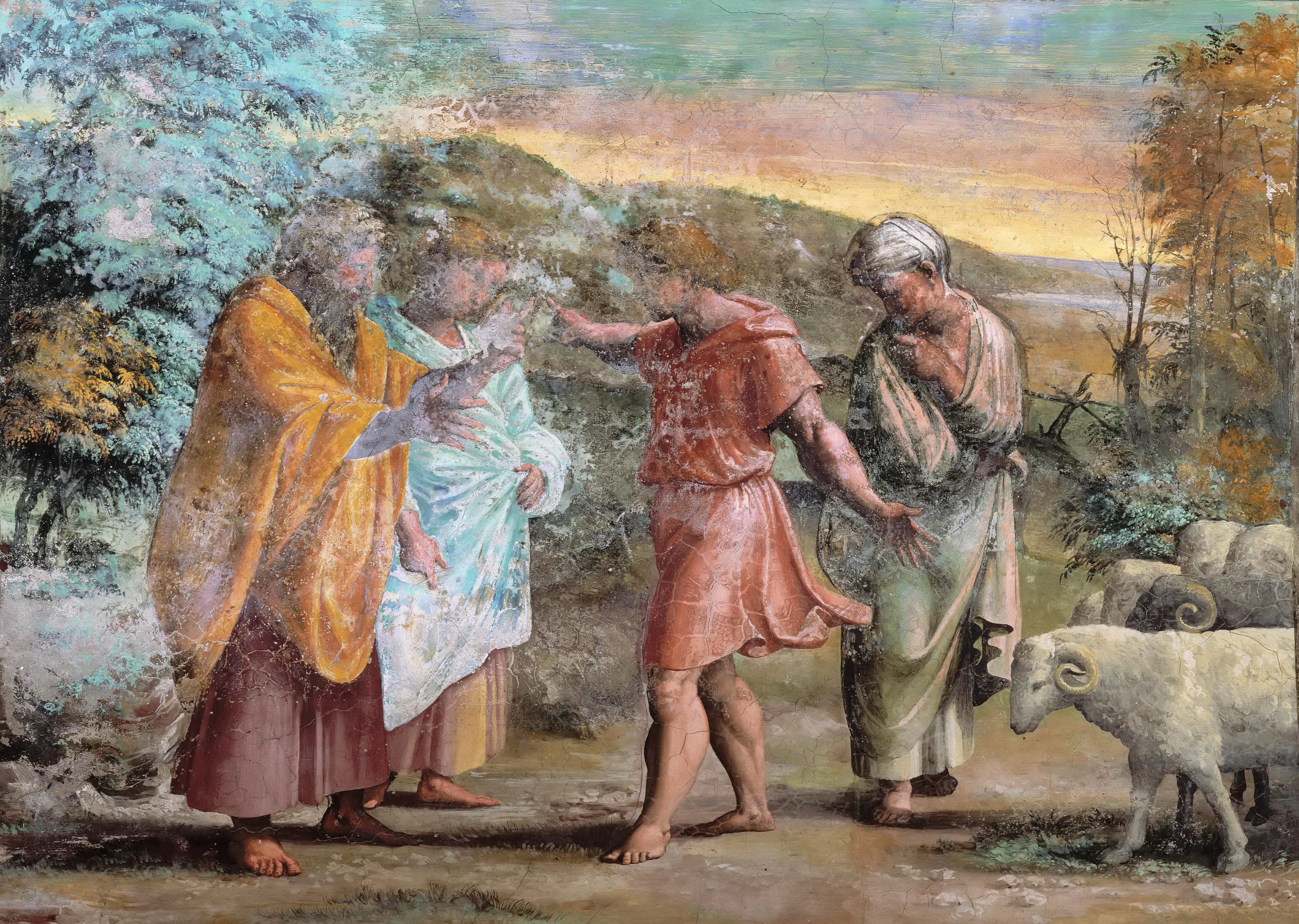 《雅各遇见拉结》（Jacob's Encounter with Rachel）｜拉斐尔 Raphael｜1518–1519