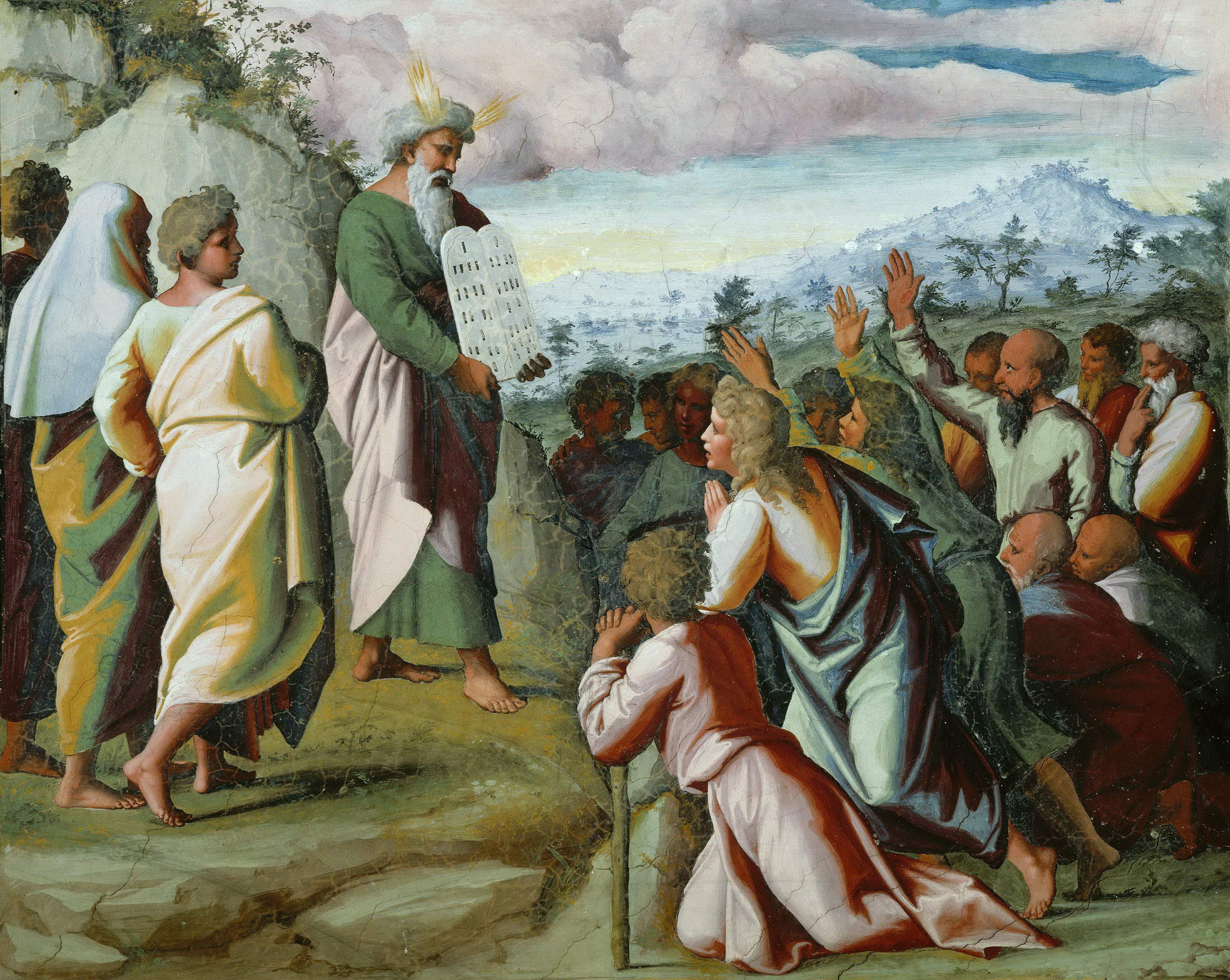 《摩西颁示律法》（Moses Presenting the Law）｜拉斐尔 Raphael｜1518–1519