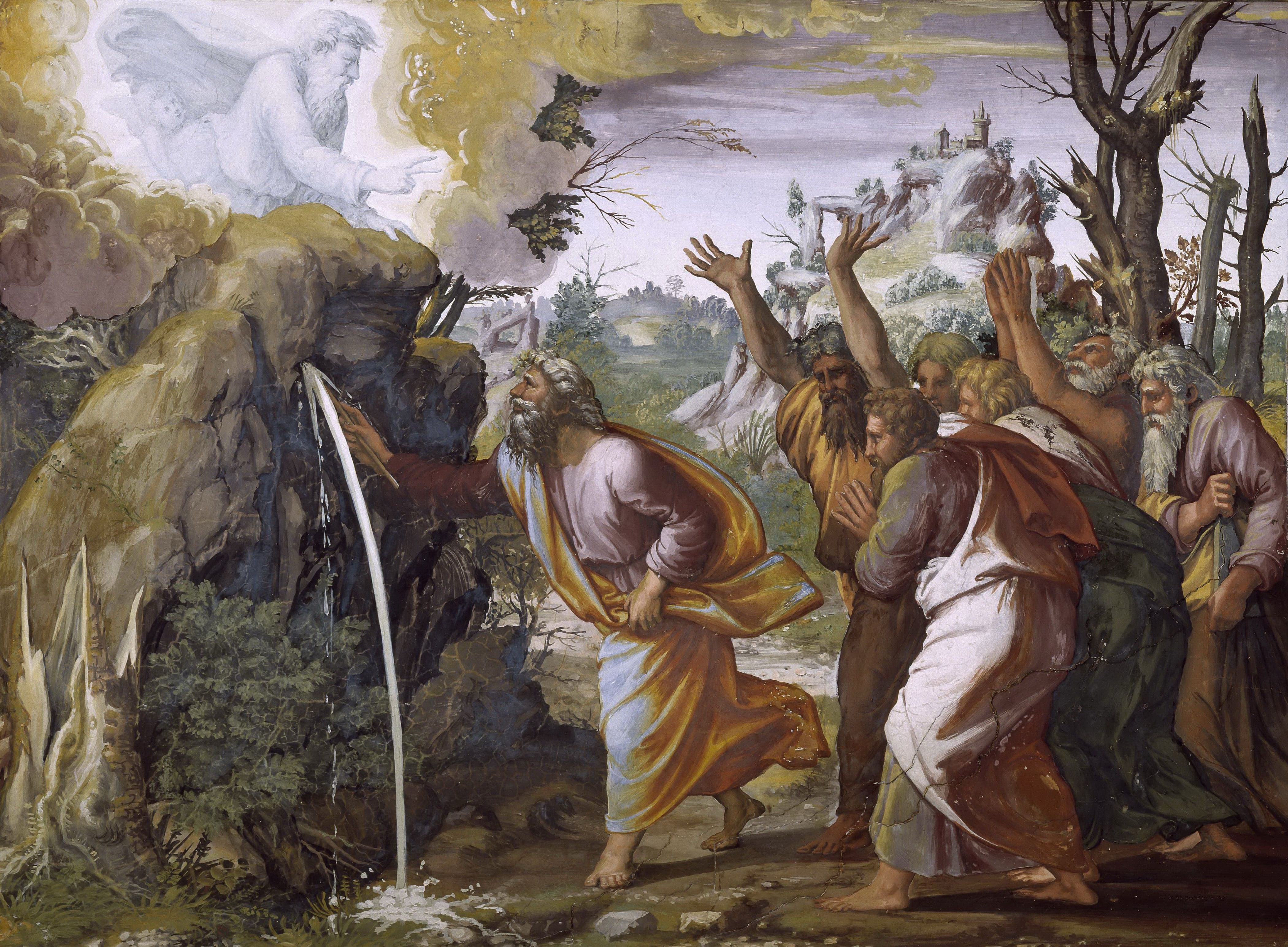 《磐石出水》（Water Gushing from the Rock）｜拉斐尔 Raphael｜1518–1519