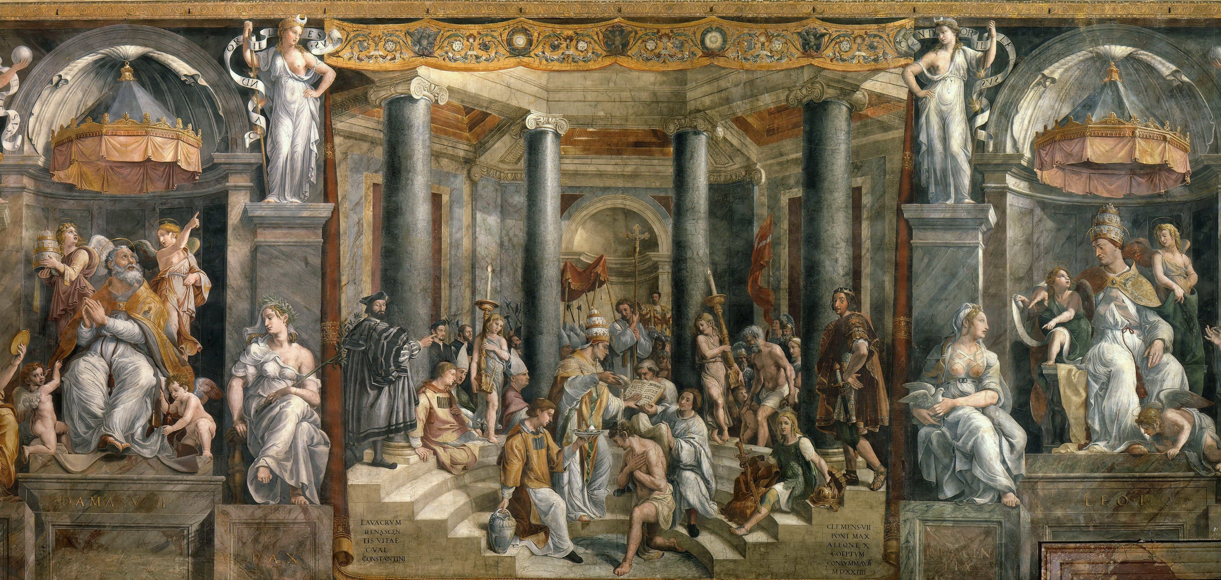 《君士坦丁受洗》（The Baptism of Constantine）｜拉斐尔 Raphael｜1520