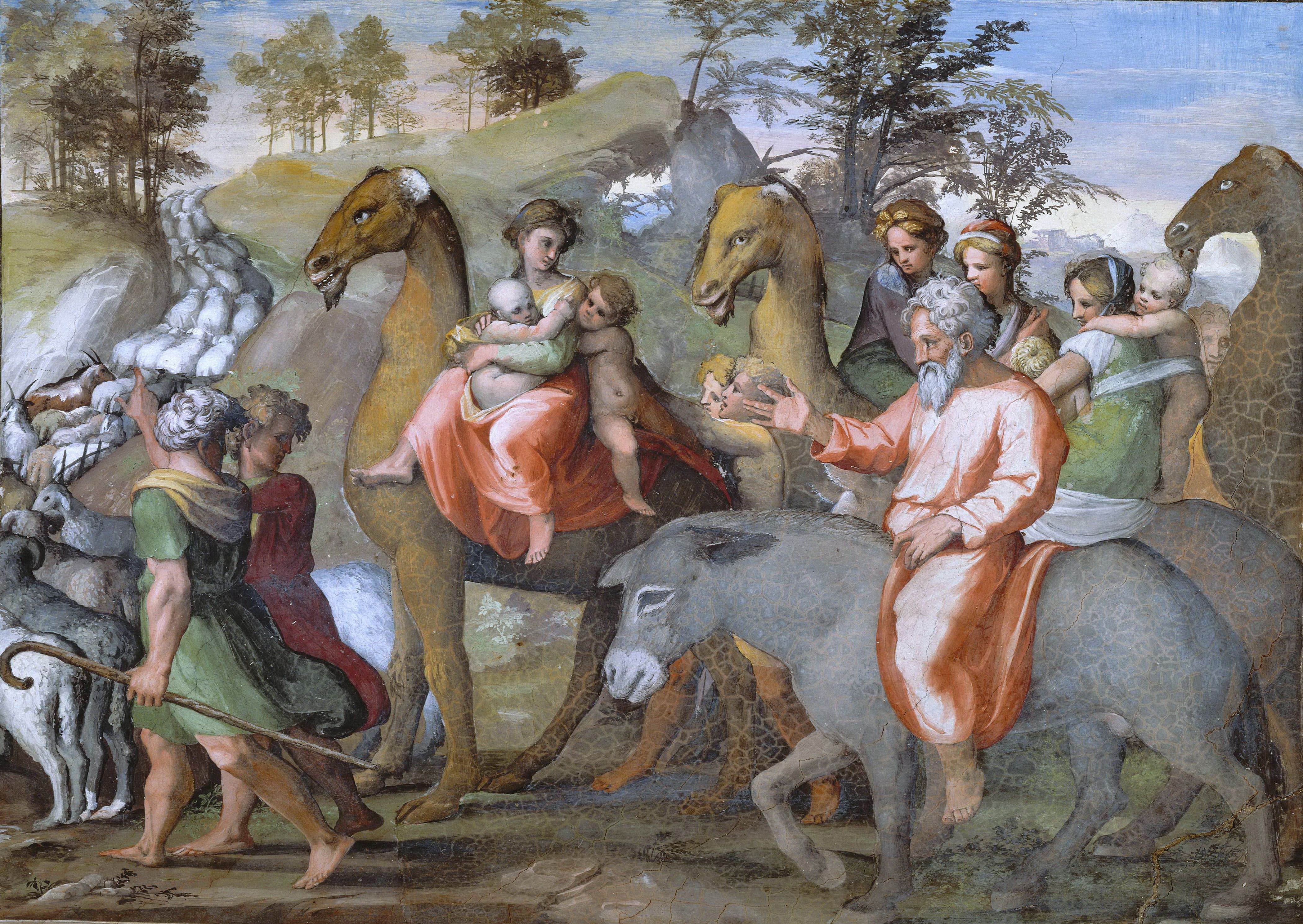 《雅各返回迦南》（Jacob Returns to Canaan）｜拉斐尔 Raphael｜1518–1519
