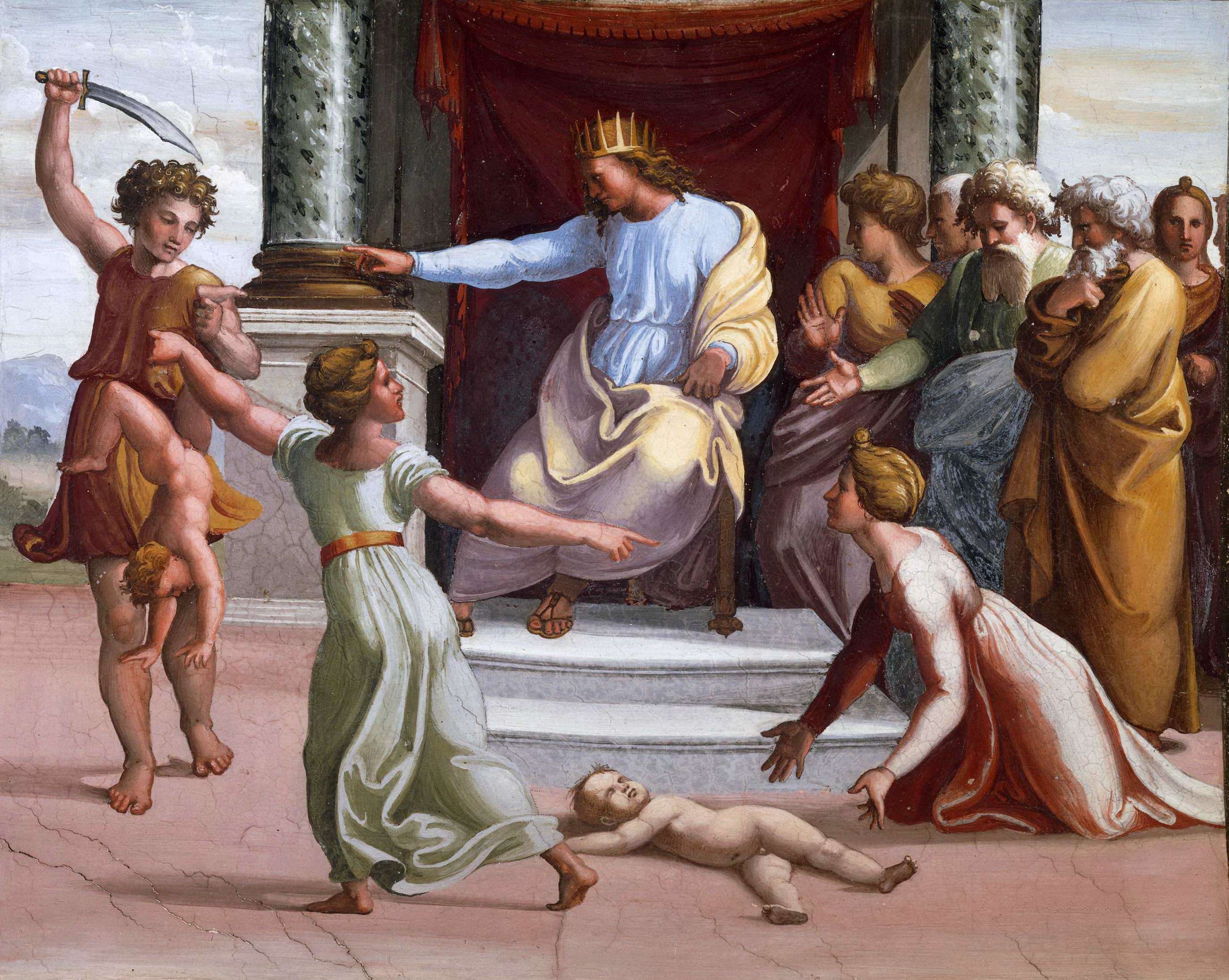 《所罗门的审判》（The Judgment of Solomon）｜拉斐尔 Raphael｜1519