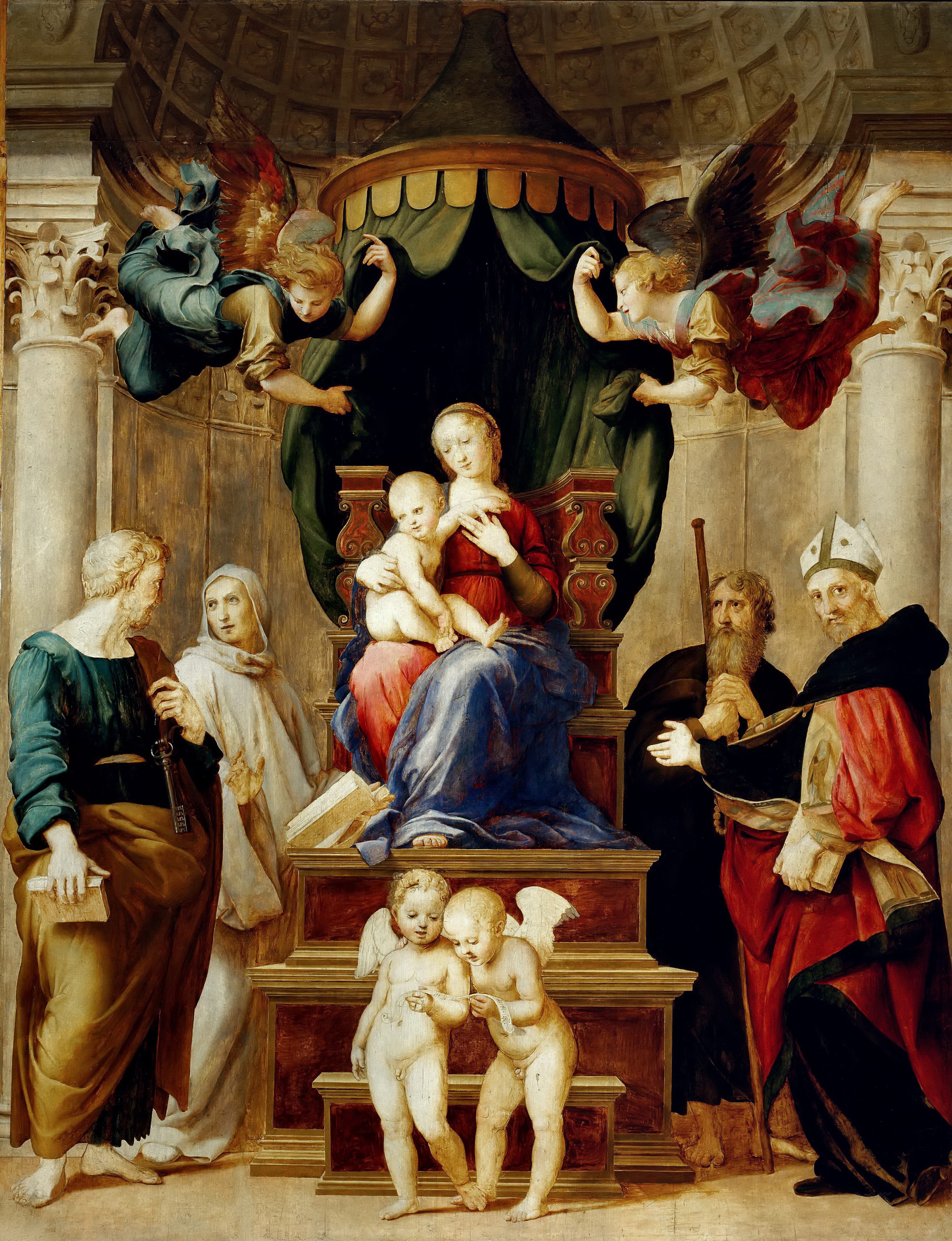 《华盖圣母》（Madonna of the Baldacchino）｜拉斐尔 Raphael｜1506