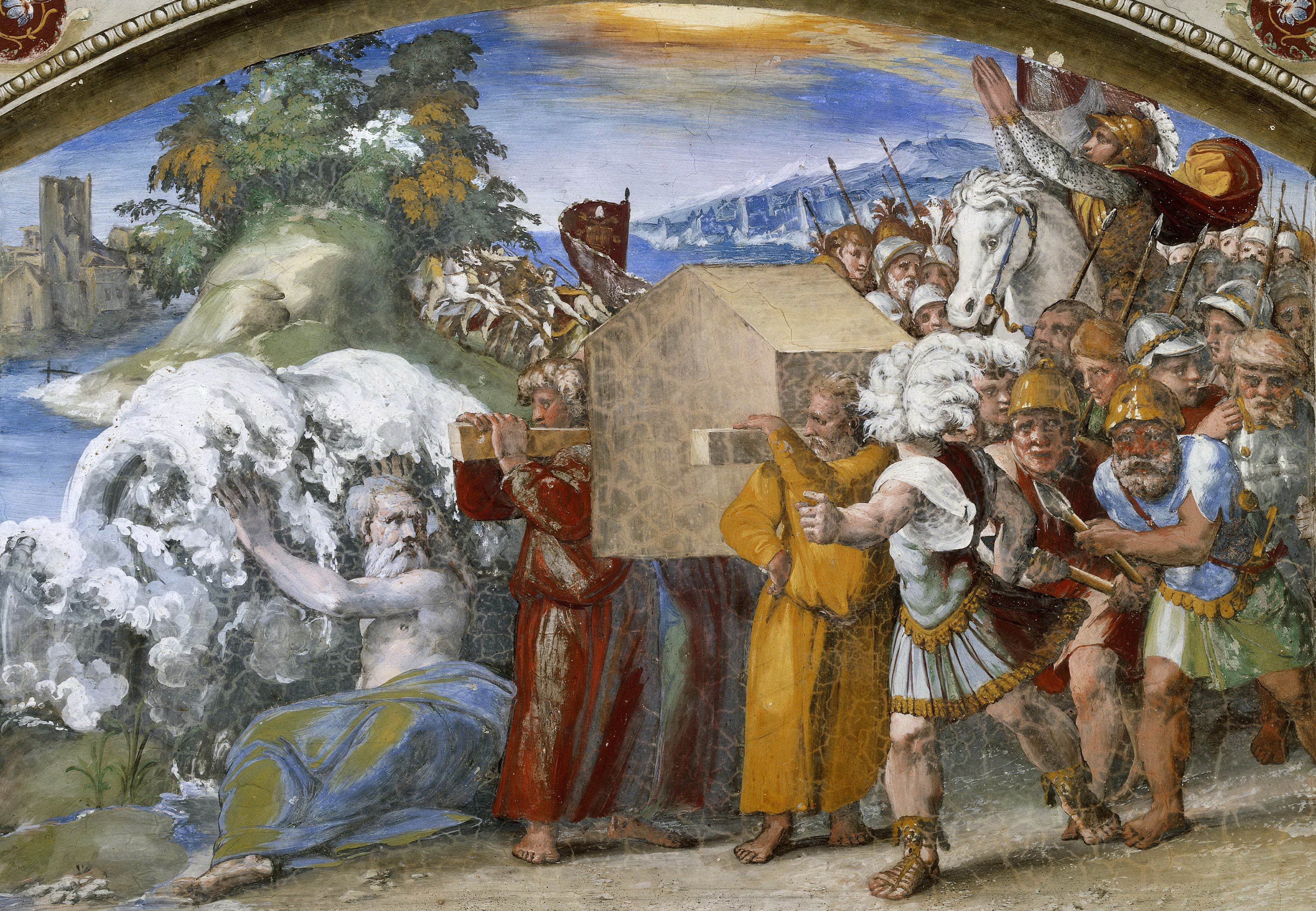 《渡过约旦河》（The Crossing of the Jordan）｜拉斐尔 Raphael｜1518–1519