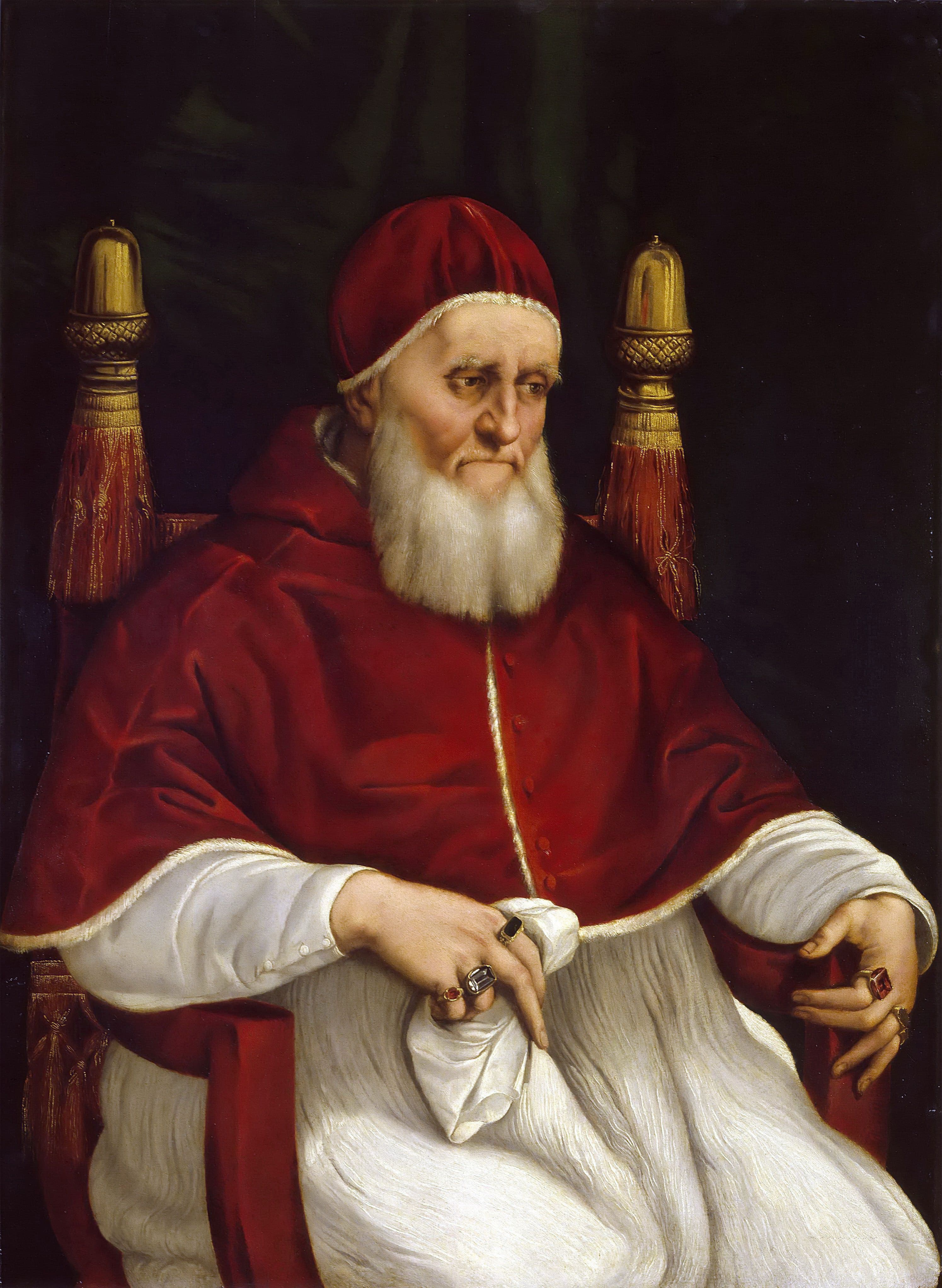 《教皇尤利乌斯二世肖像》（Portrait of Pope Julius II）｜拉斐尔 Raphael｜1511–1512