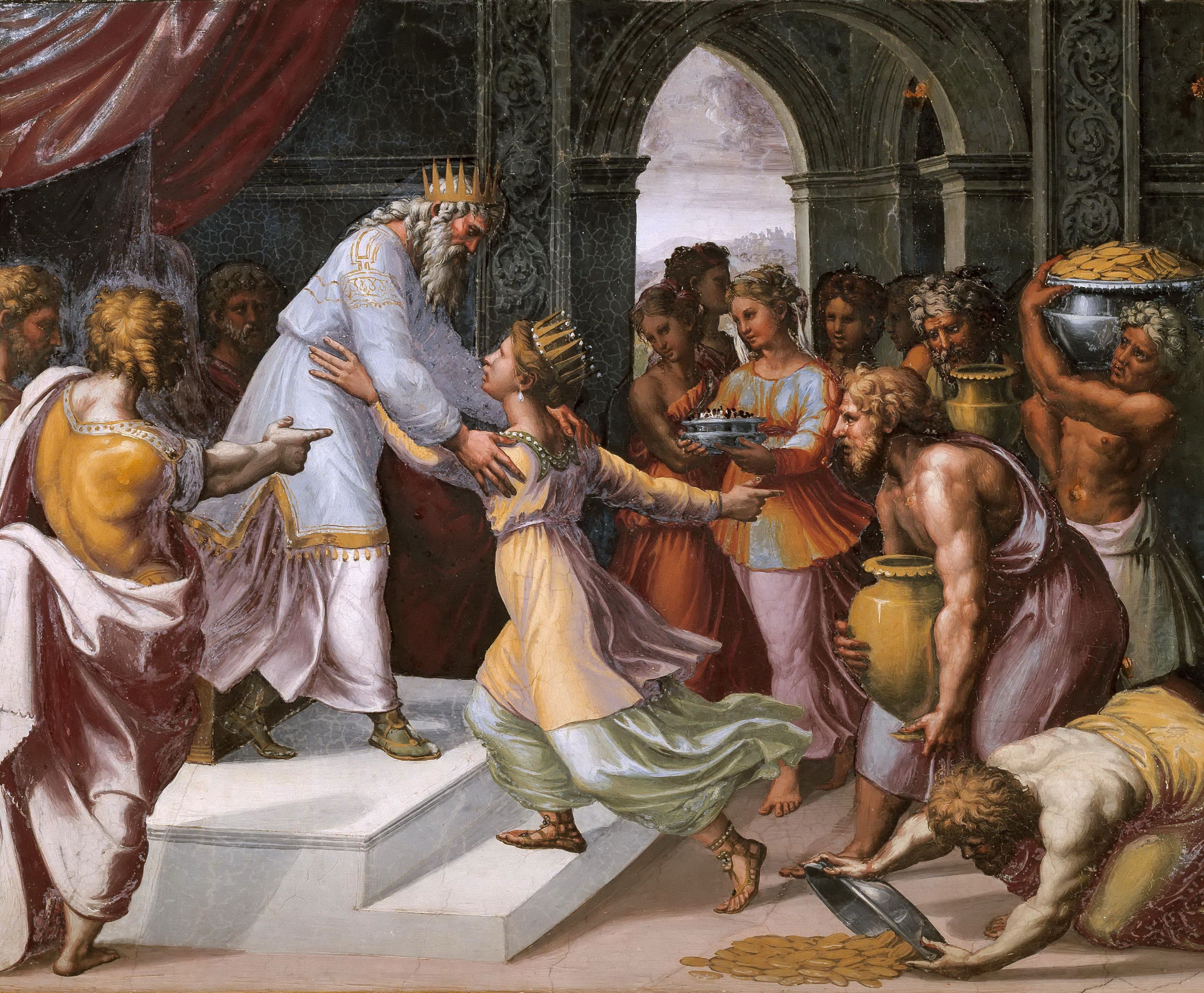 《所罗门与示巴女王》（Solomon and the Queen of Sheba）｜拉斐尔 Raphael｜1518–1519