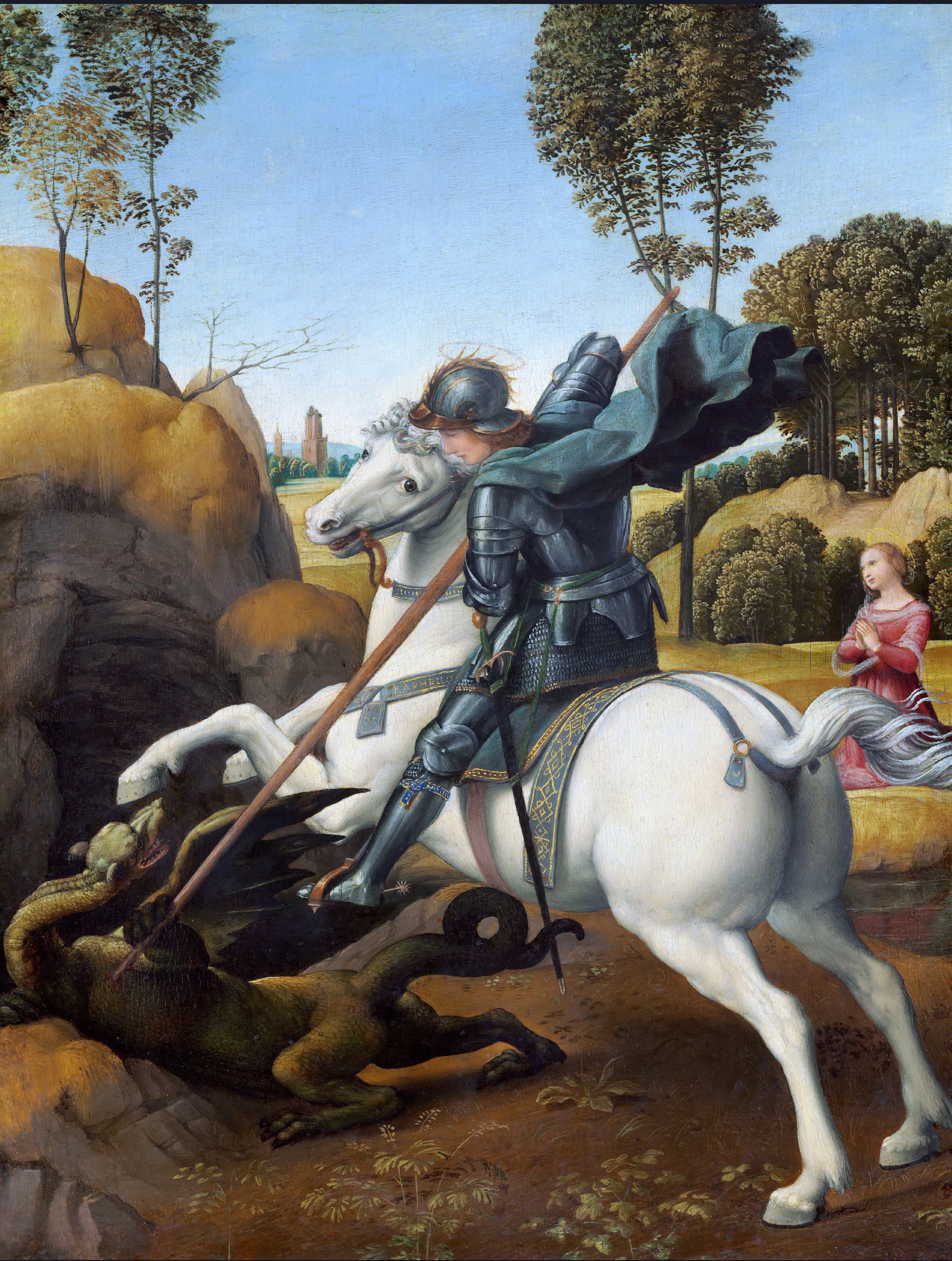 《圣乔治与龙》（St. George and the Dragon）｜拉斐尔 Raphael｜1506
