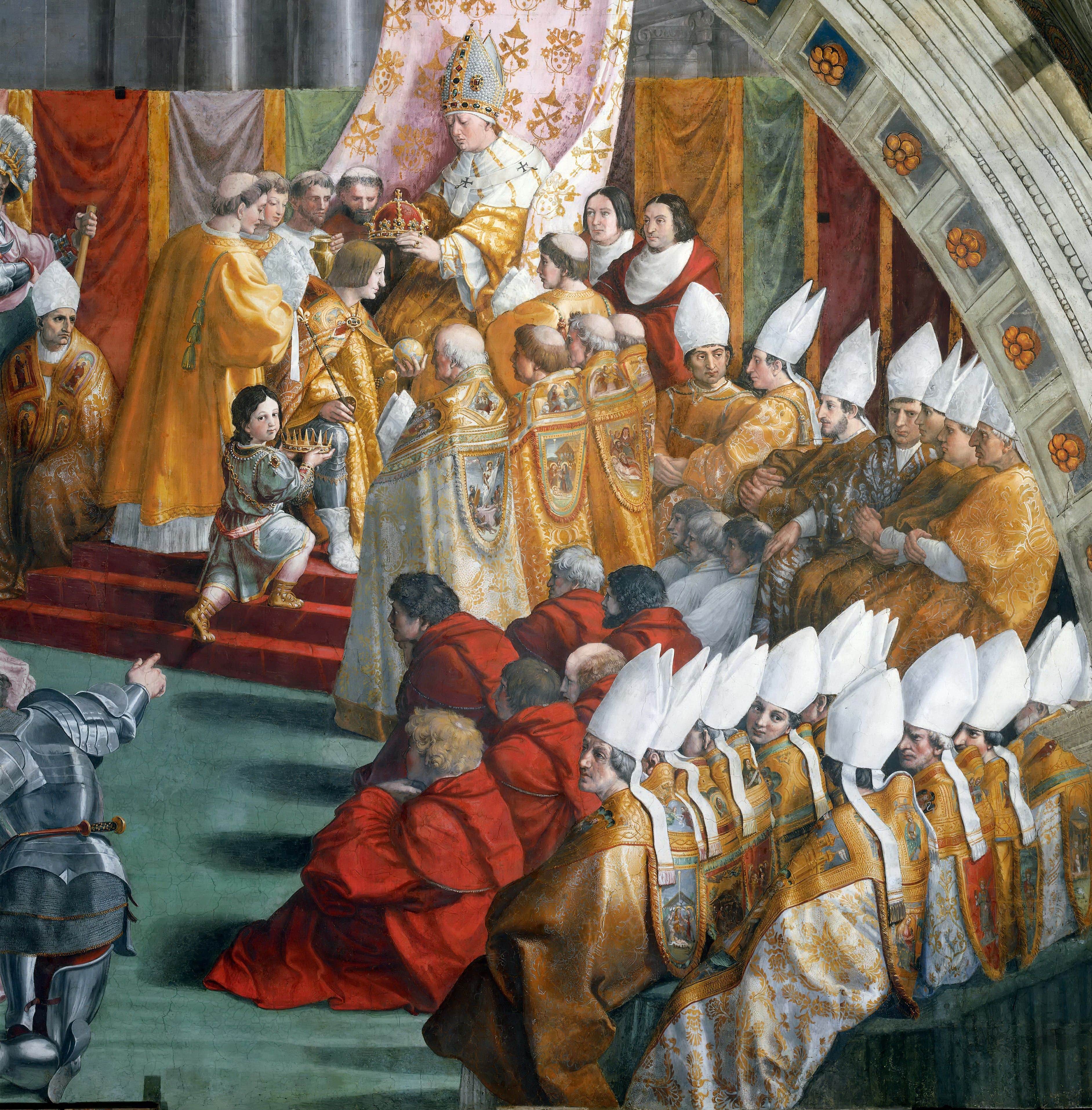 《利奥三世宣誓局部》（The Oath of Leo III, Detail）｜拉斐尔 Raphael｜1516–1517