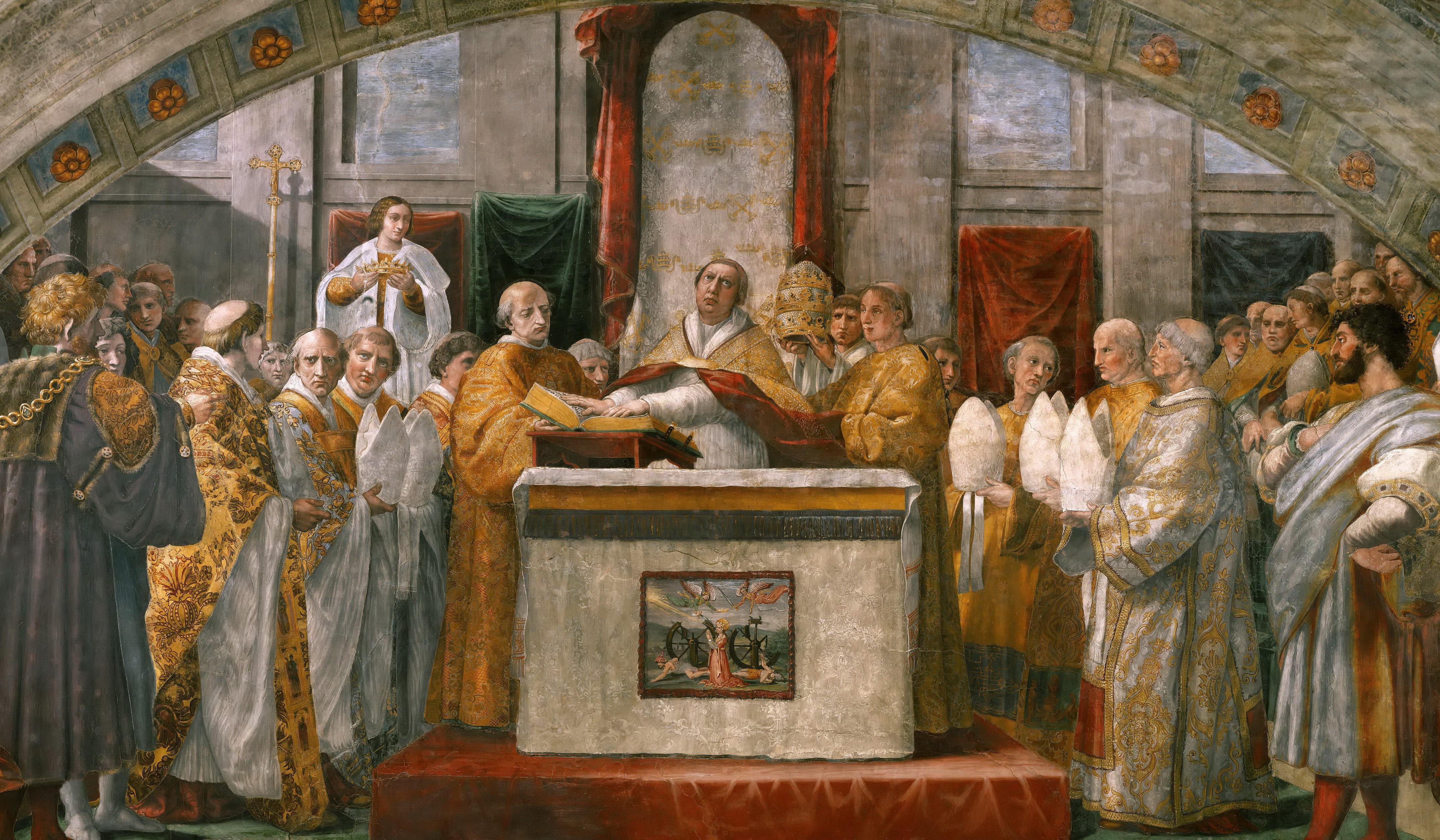 《波尔塞纳弥撒局部》（The Mass at Bolsena, Detail）｜拉斐尔 Raphael｜1512–1514