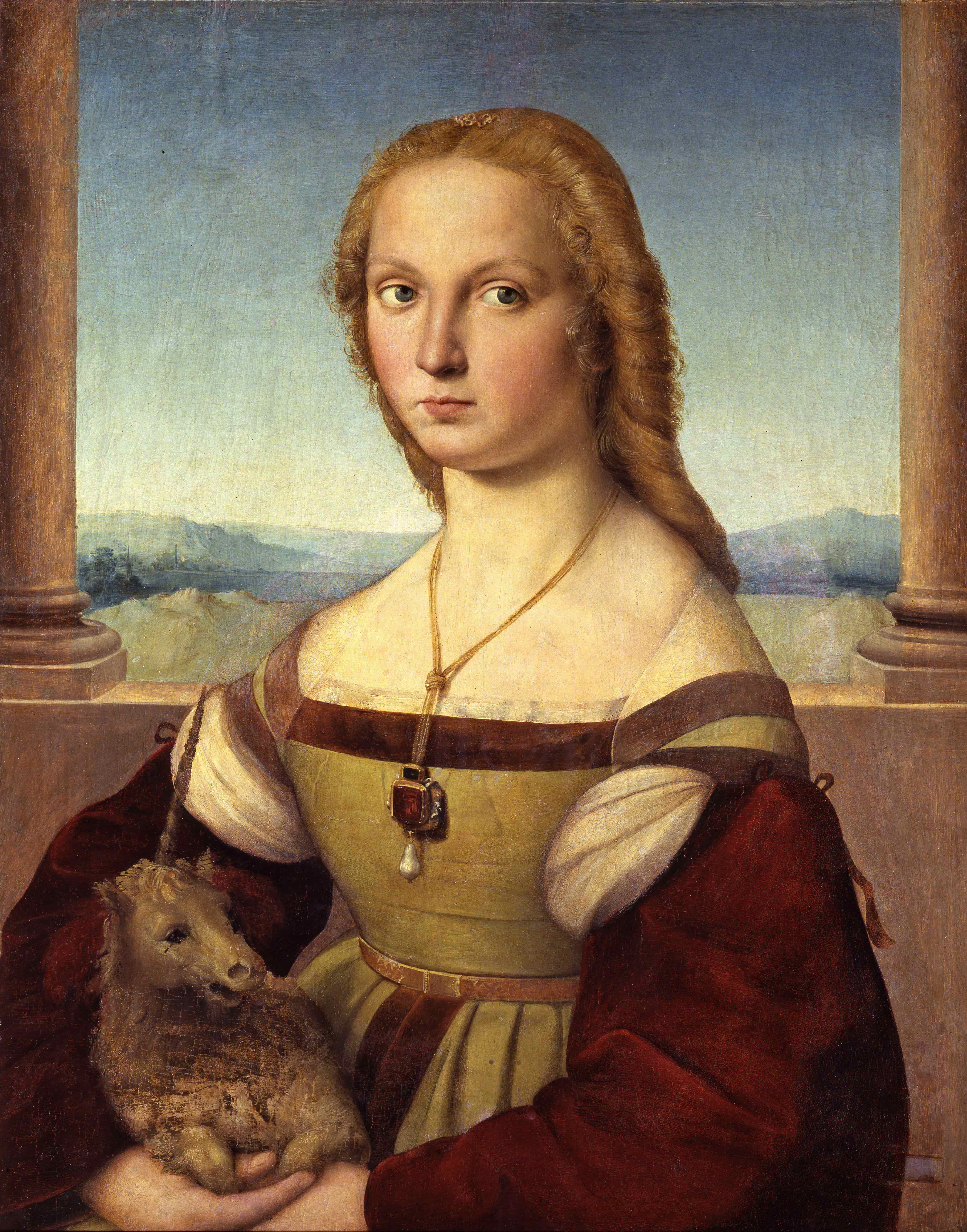 《抱独角兽的女子肖像》（Portrait of a Lady with a Unicorn）｜拉斐尔 Raphael｜1506