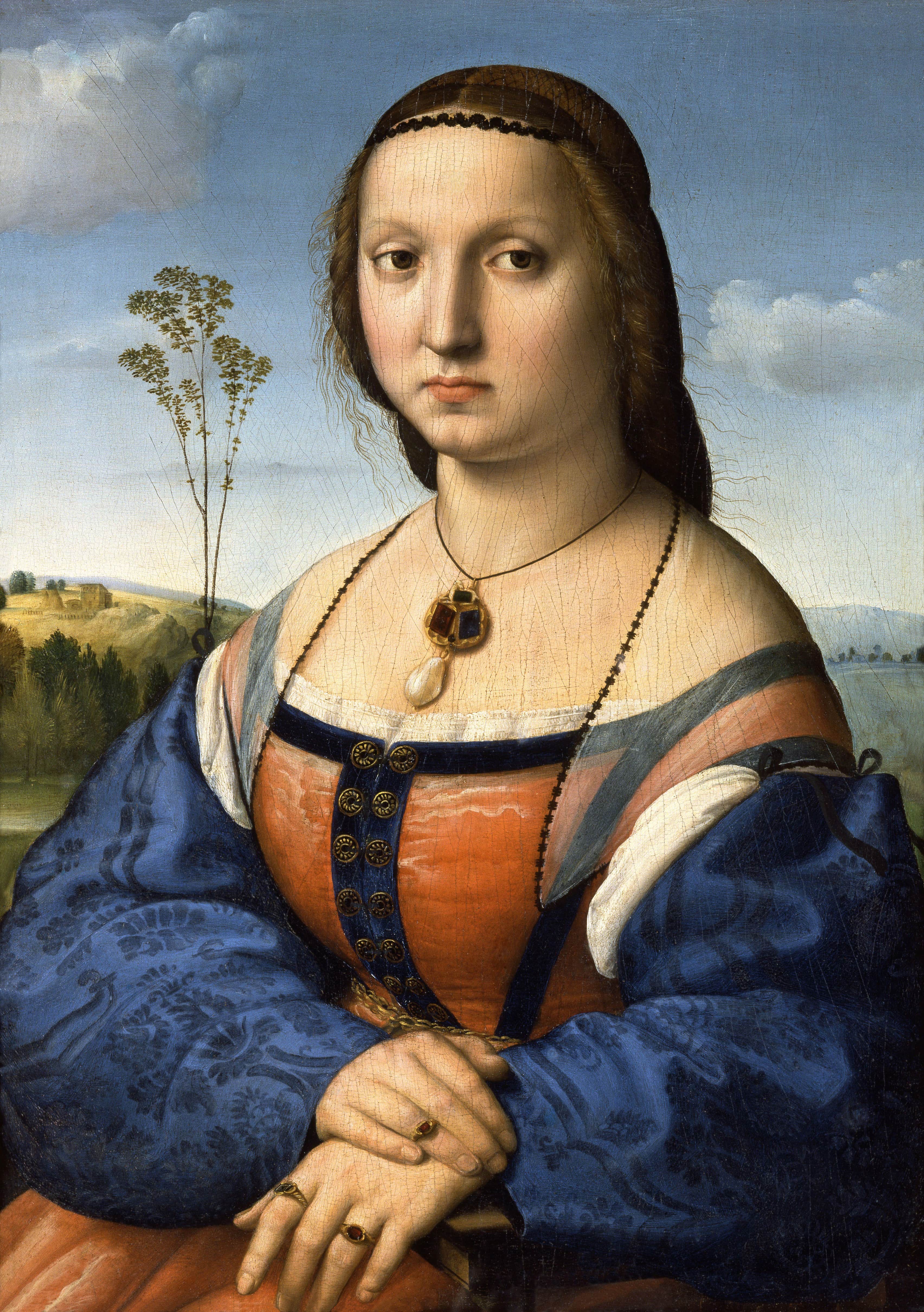 《马达莱娜·多尼肖像》（Portrait of Maddalena Doni）｜拉斐尔 Raphael｜1506
