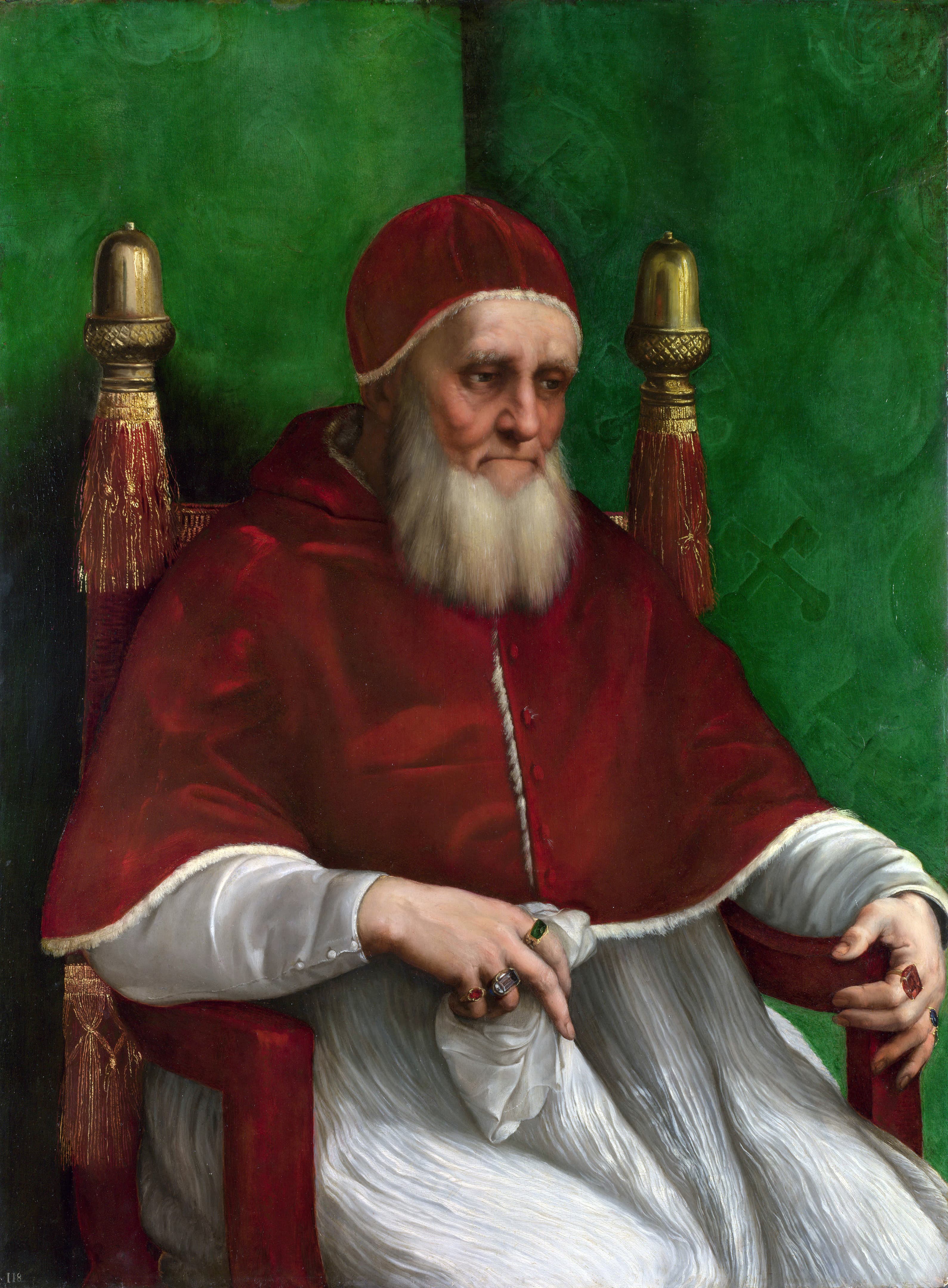 《教皇尤利乌斯二世肖像》（Portrait of Pope Julius II）｜拉斐尔 Raphael｜1512