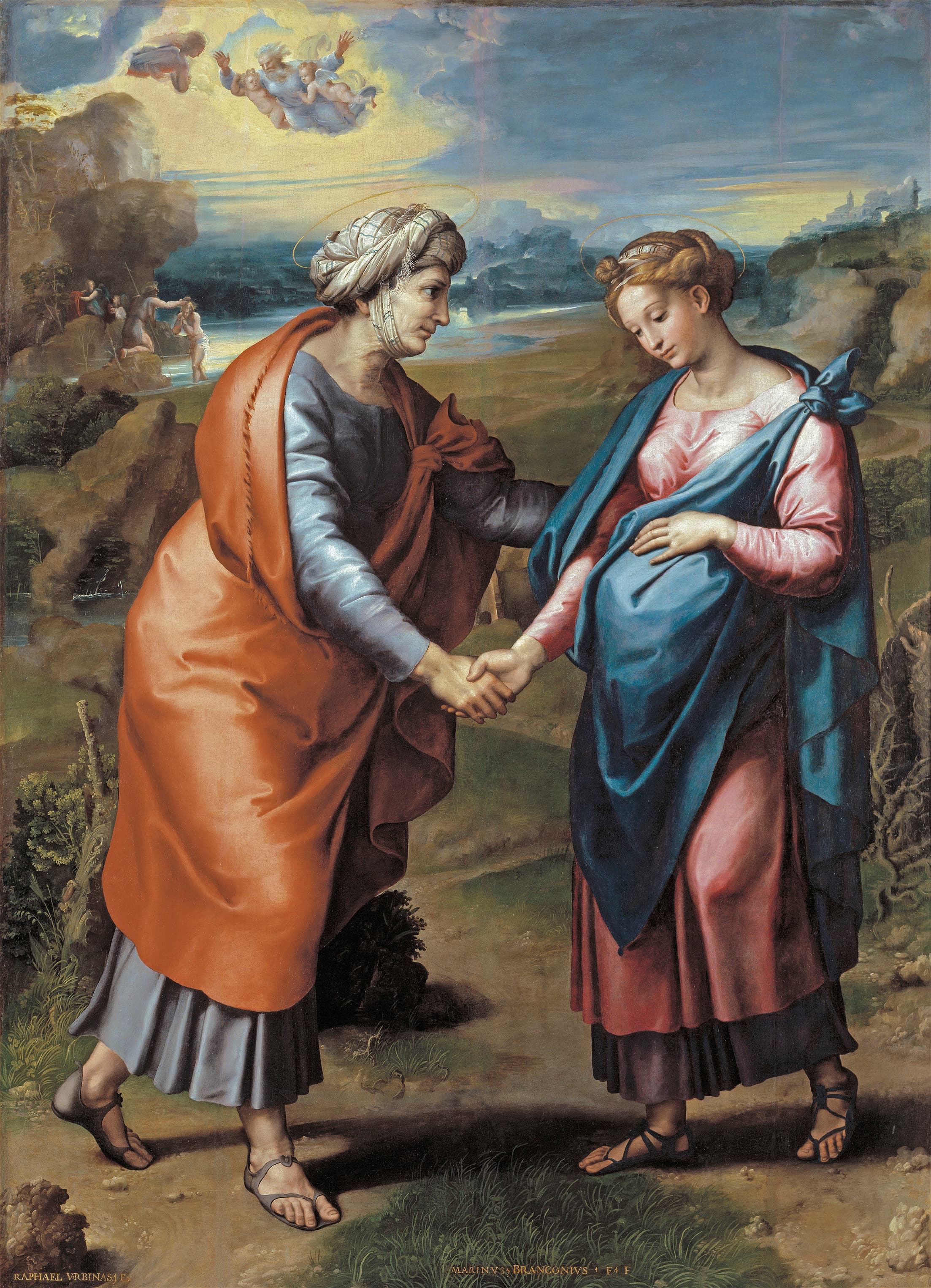 《圣母往见》（The Visitation）｜拉斐尔 Raphael｜1518