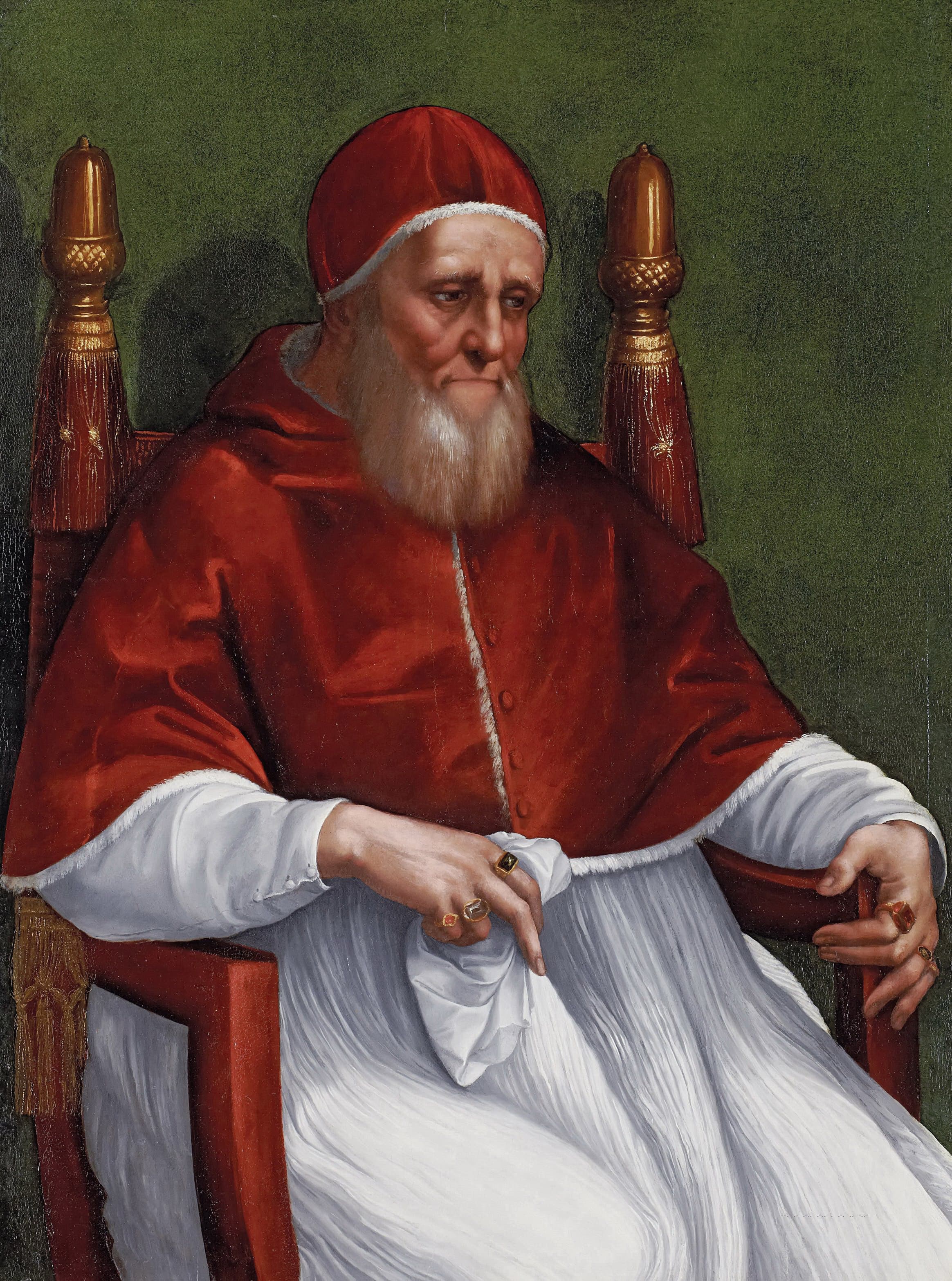 《教皇尤利乌斯二世肖像》（Portrait of Pope Julius II）｜拉斐尔 Raphael｜1511–1512