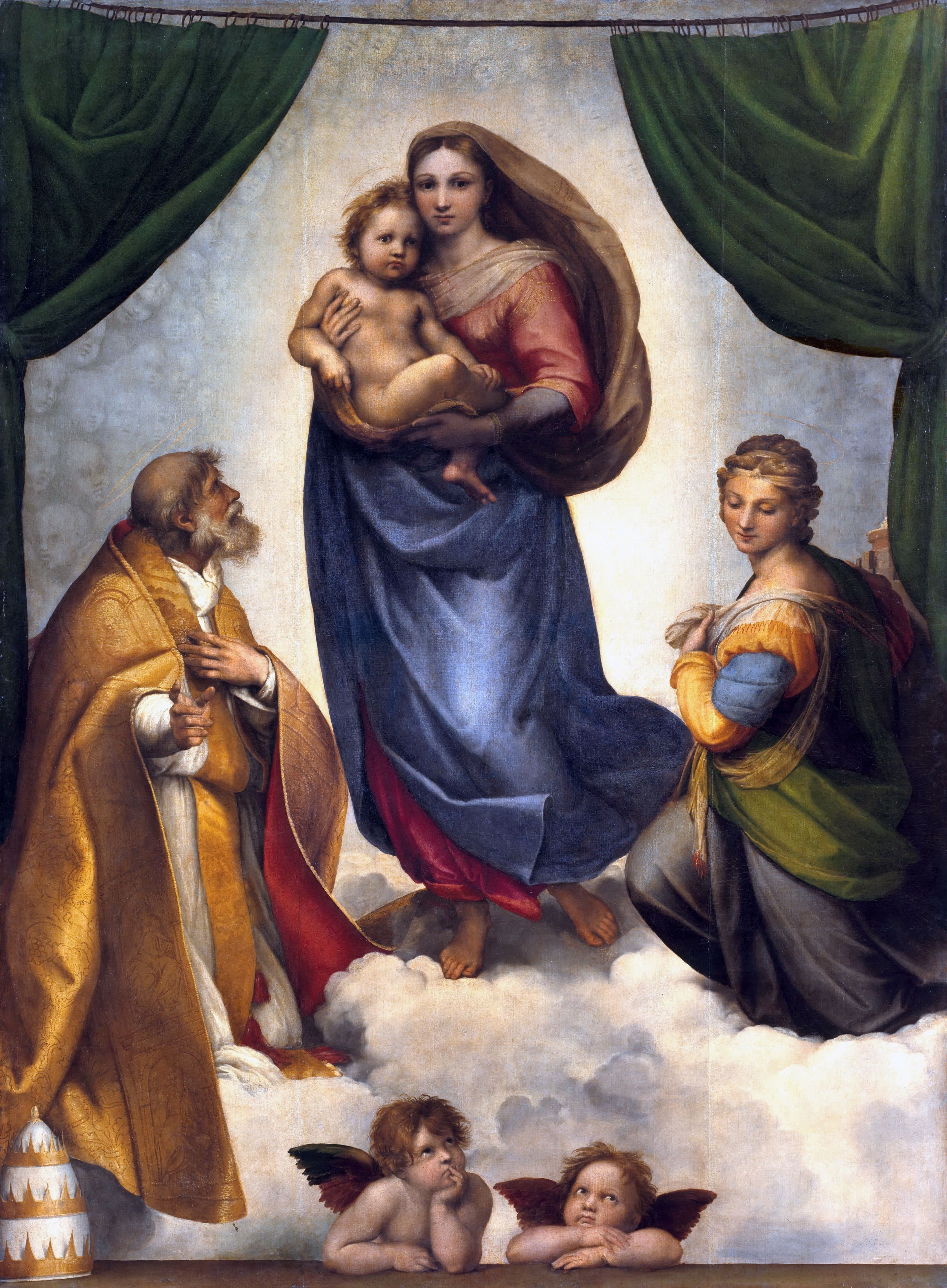 《西斯廷圣母》（The Sistine Madonna）｜拉斐尔 Raphael｜1513