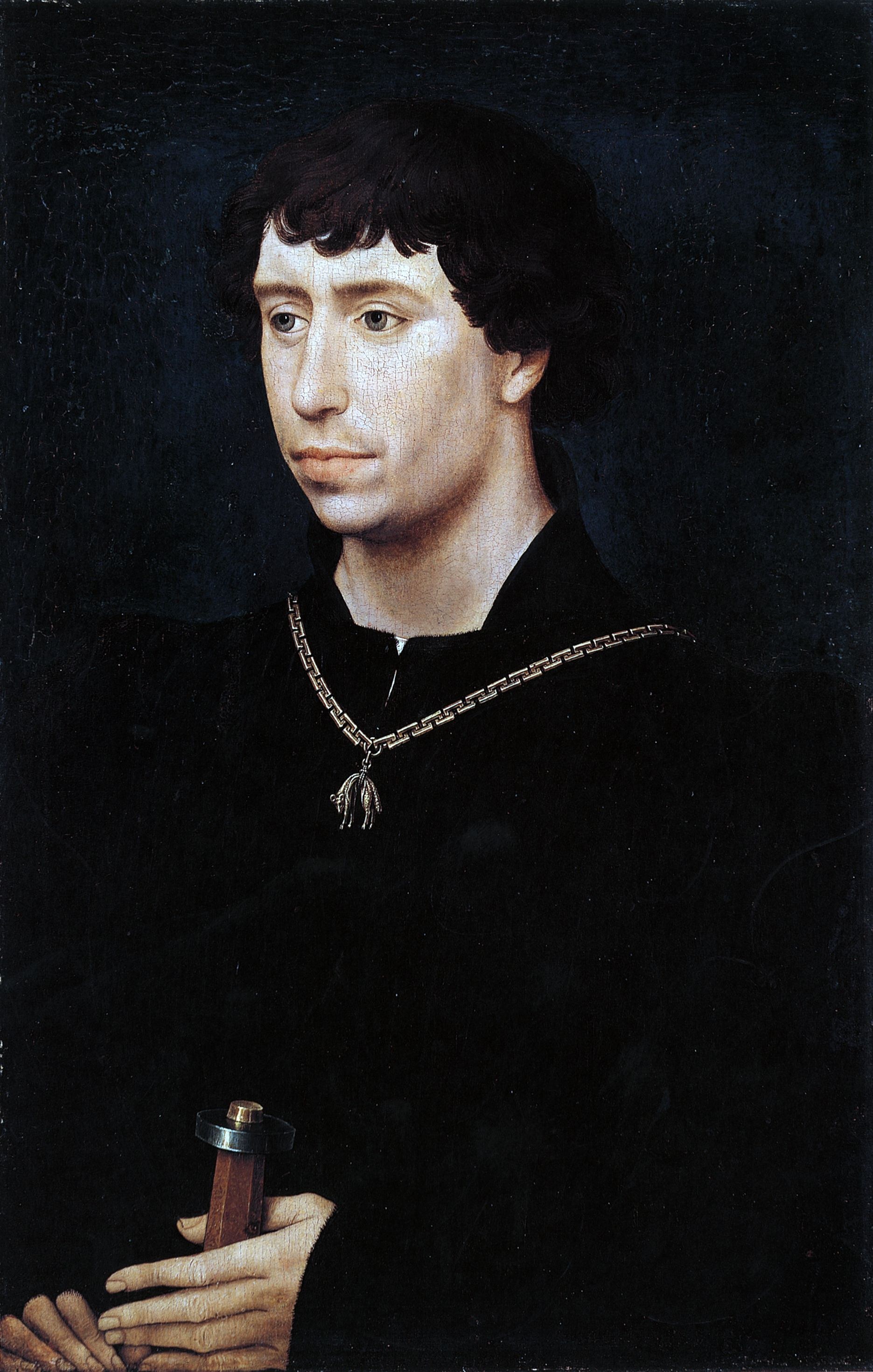 《手持卷轴的男子肖像》（Portrait of a Man Holding a Scroll）｜罗吉尔·凡·德尔·维登 Rogier van der Weyden｜约1460