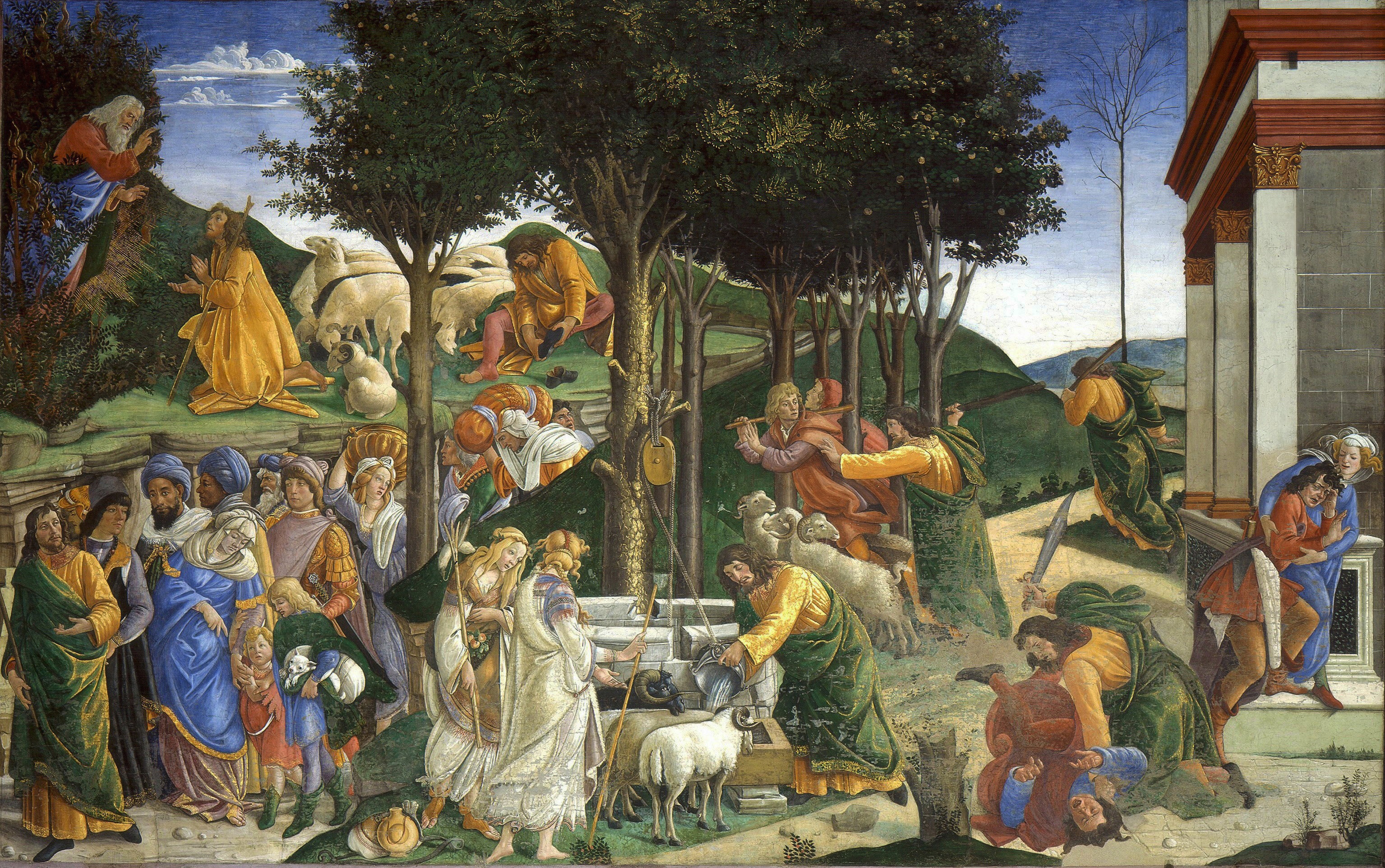 《摩西的生平场景》（Scenes from the Life of Moses）｜桑德罗·波提切利 Sandro Botticelli｜不明