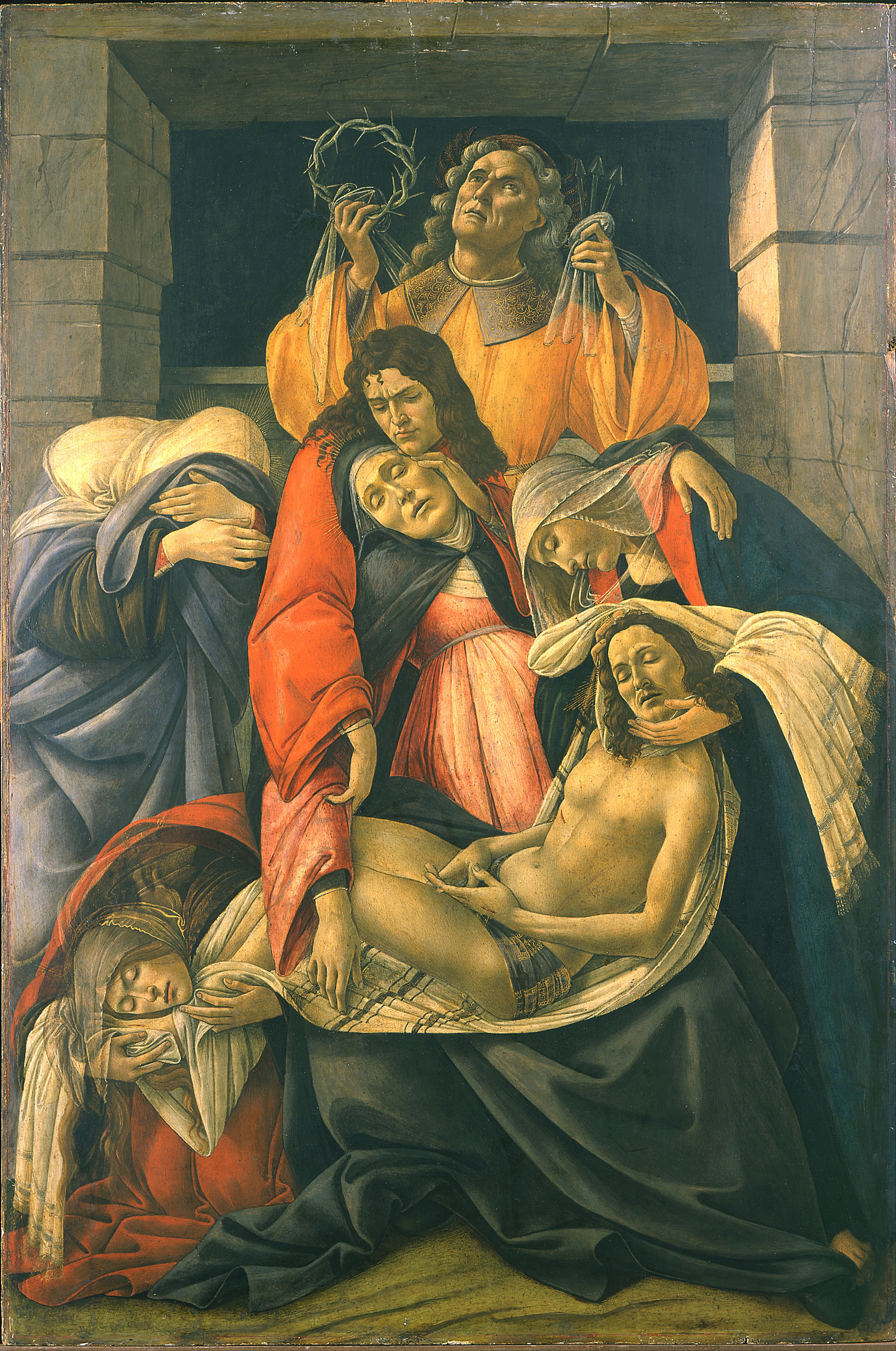 《哀悼基督》（The Lamentation over the Dead Christ）｜桑德罗·波提切利 Sandro Botticelli｜约 1490-1495