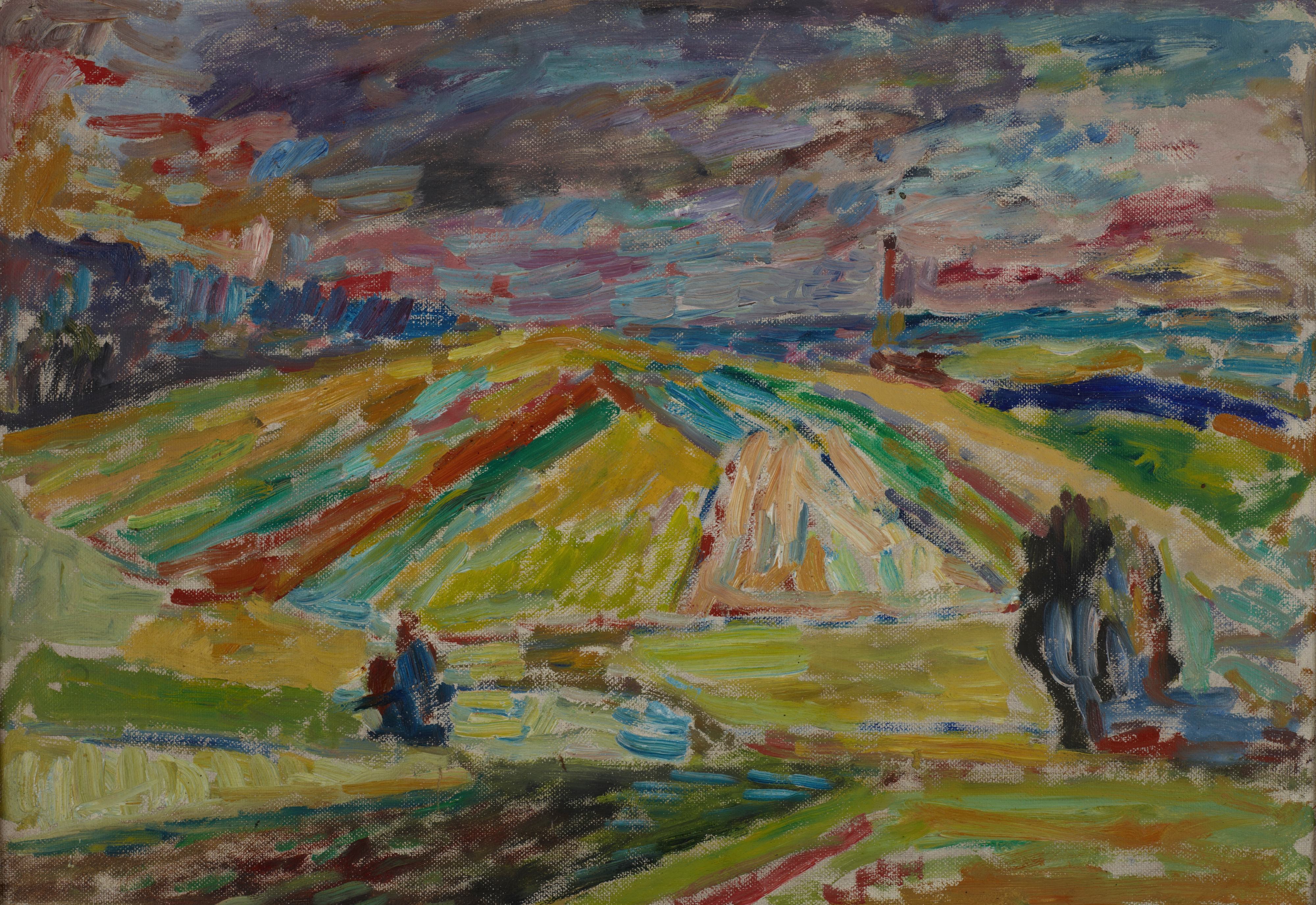 《田野拼凑而成的风景》（Landscape with a Patchwork of Fields）｜萨沙·布隆德 Sasza Blonder｜1937