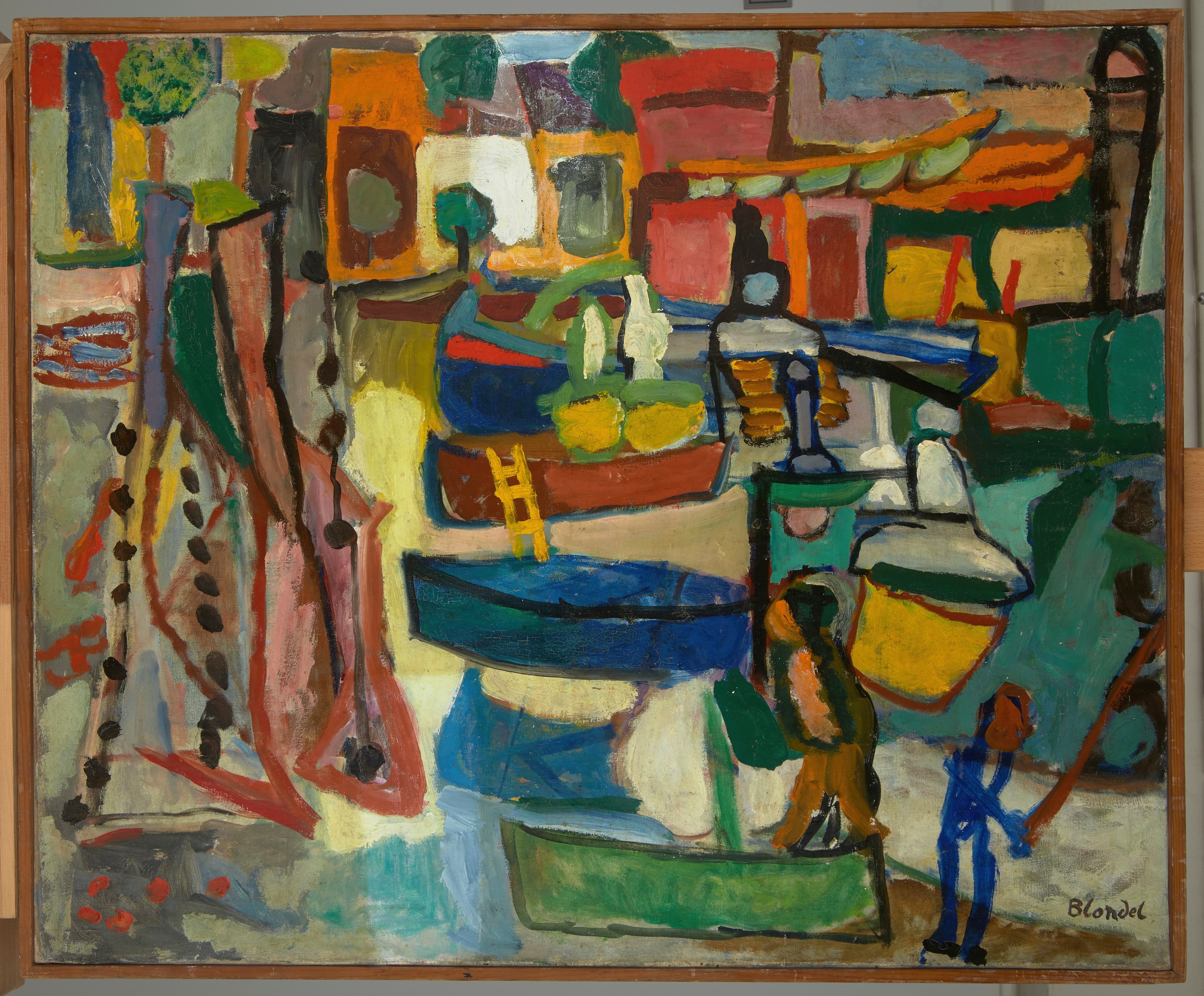 《科利乌尔的船》（Boats at Collioure）｜萨沙·布隆德 Sasza Blonder｜1944