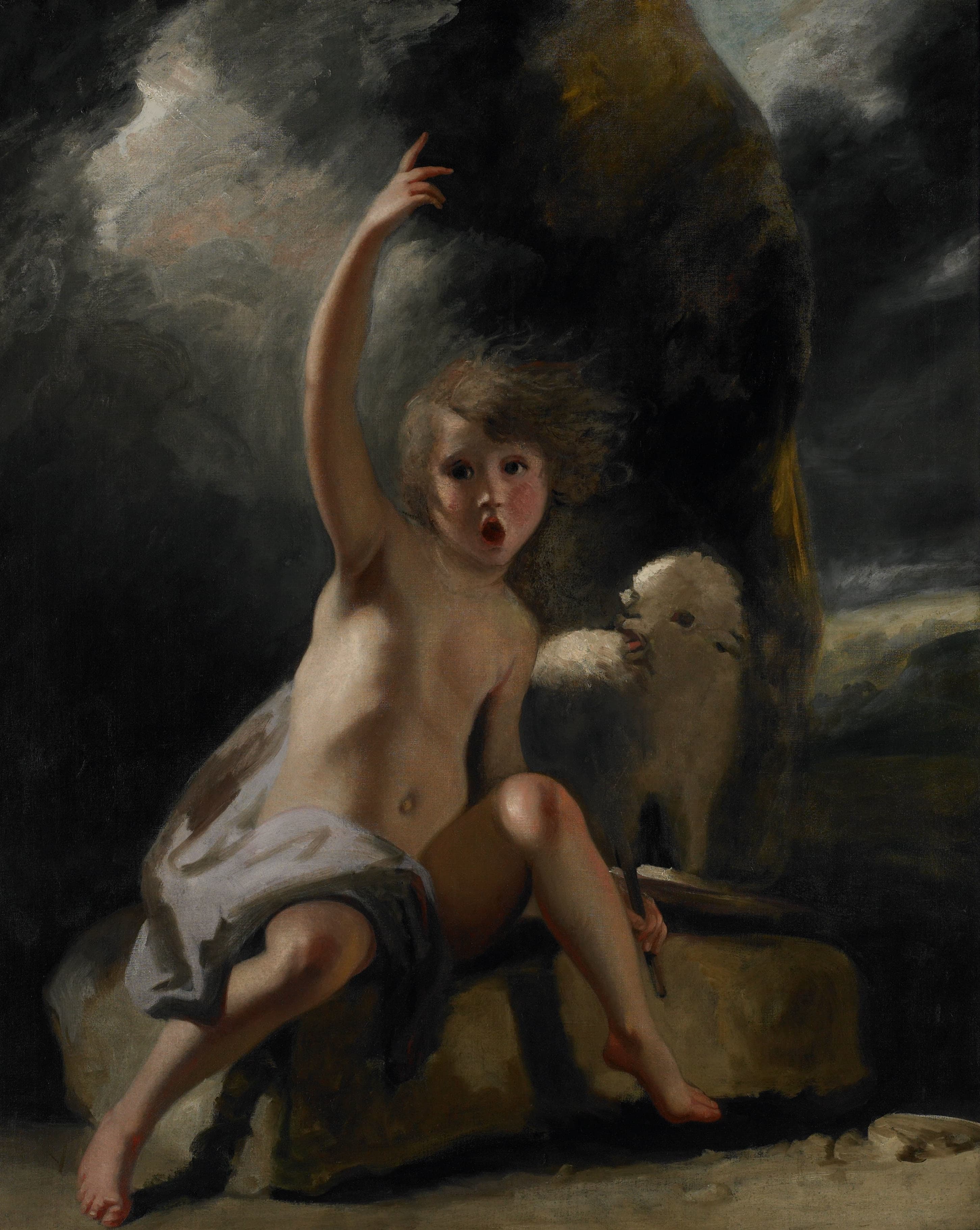《旷野中的儿童施洗者》（The Child Baptist in the Wilderness）｜约书亚·雷诺兹爵士 Sir Joshua Reynolds｜约1776