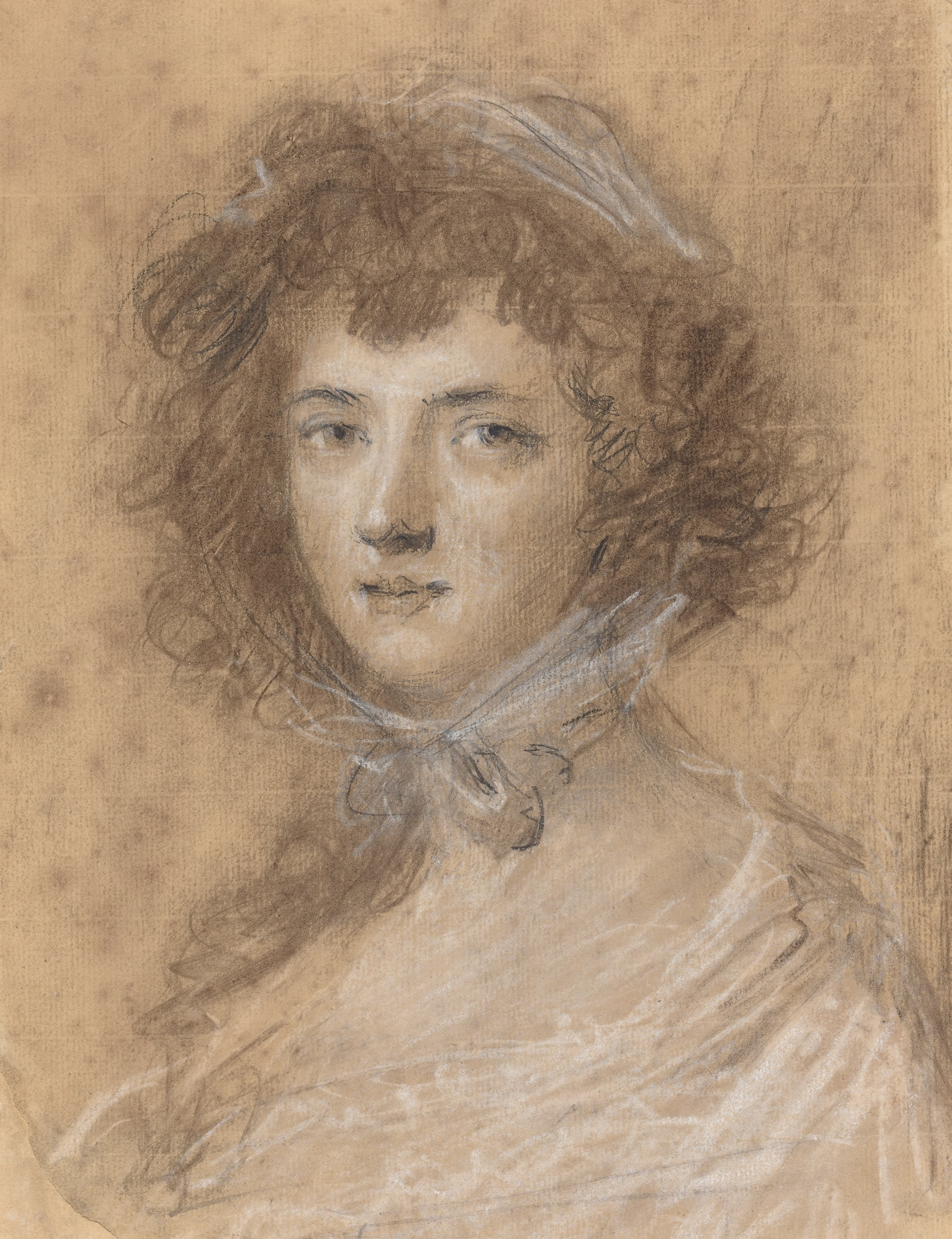 《一个女人的头和半身像》（Head and Bust of a Woman）｜约书亚·雷诺兹爵士 Sir Joshua Reynolds｜不明