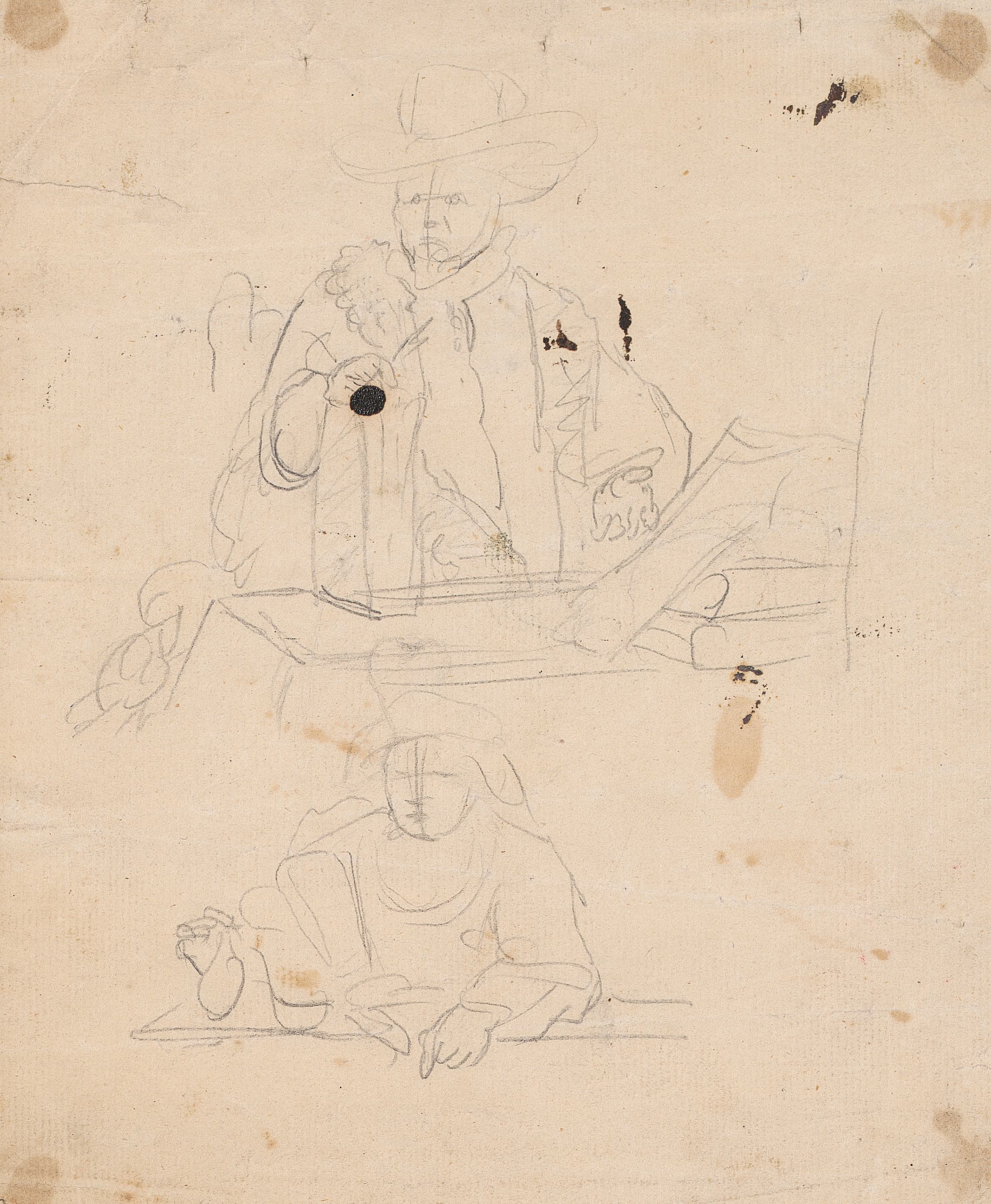 《餐桌上的男人，餐桌上的女人》（Man at Table, Woman at Table）｜约书亚·雷诺兹爵士 Sir Joshua Reynolds｜不明
