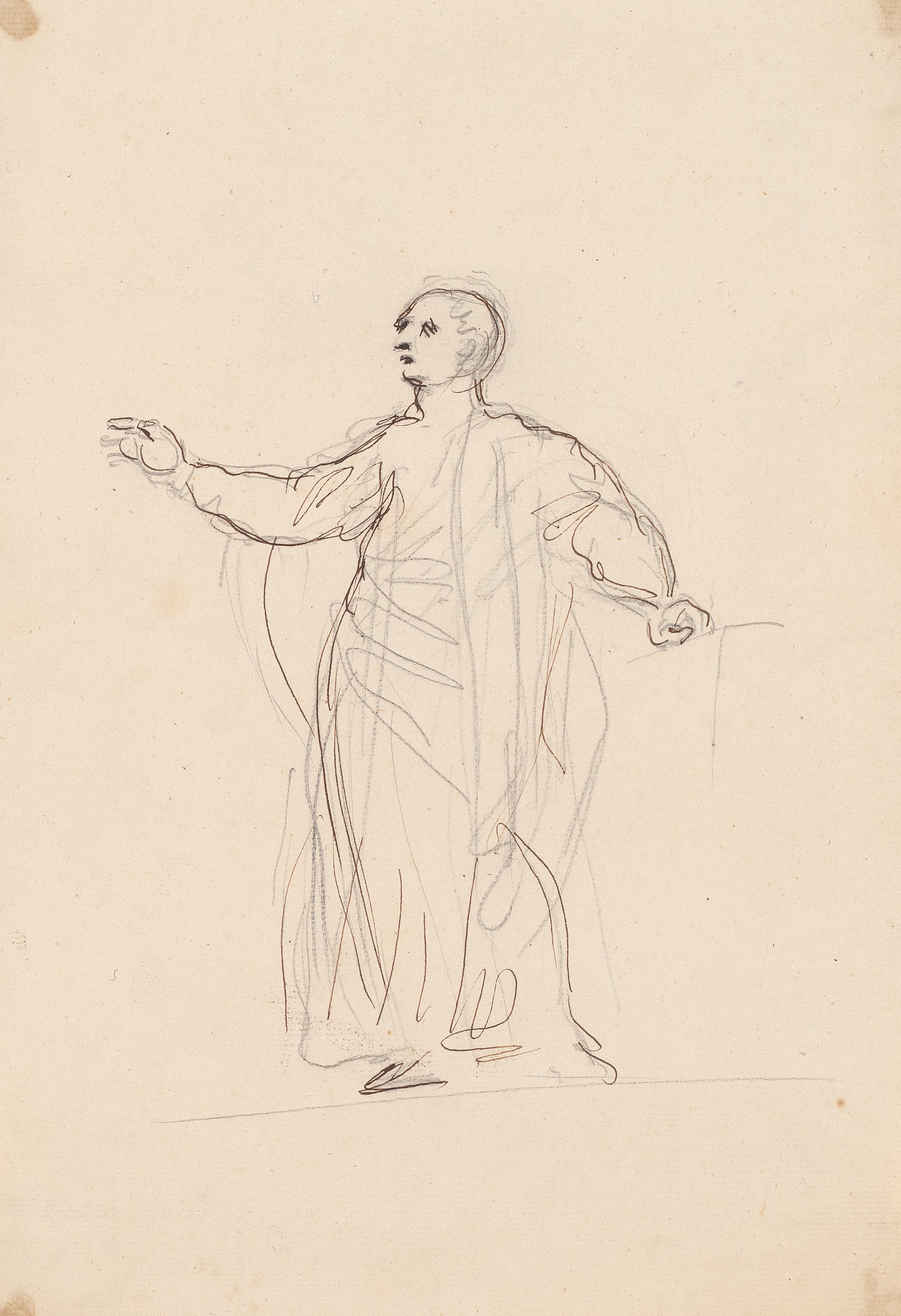 《站立的人打手势》（Standing Man Gesturing）｜约书亚·雷诺兹爵士 Sir Joshua Reynolds｜不明