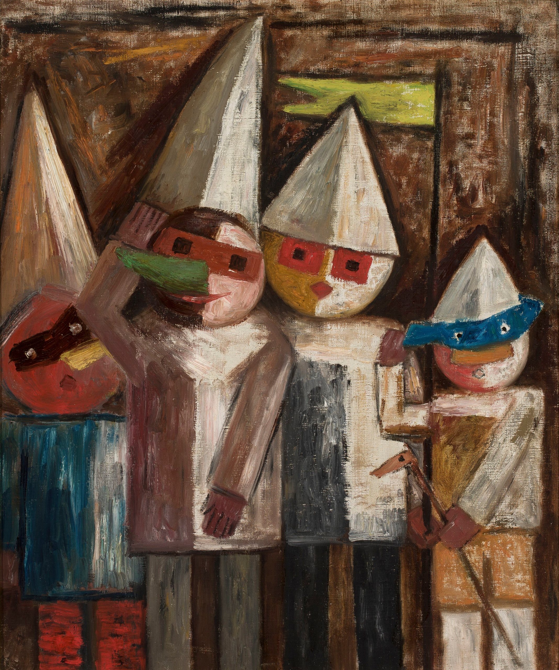 《拿着国旗的孩子们的狂欢节》（Carnival of children with a flag）｜塔德乌什·马科夫斯基 Tadeusz Makowski｜1930