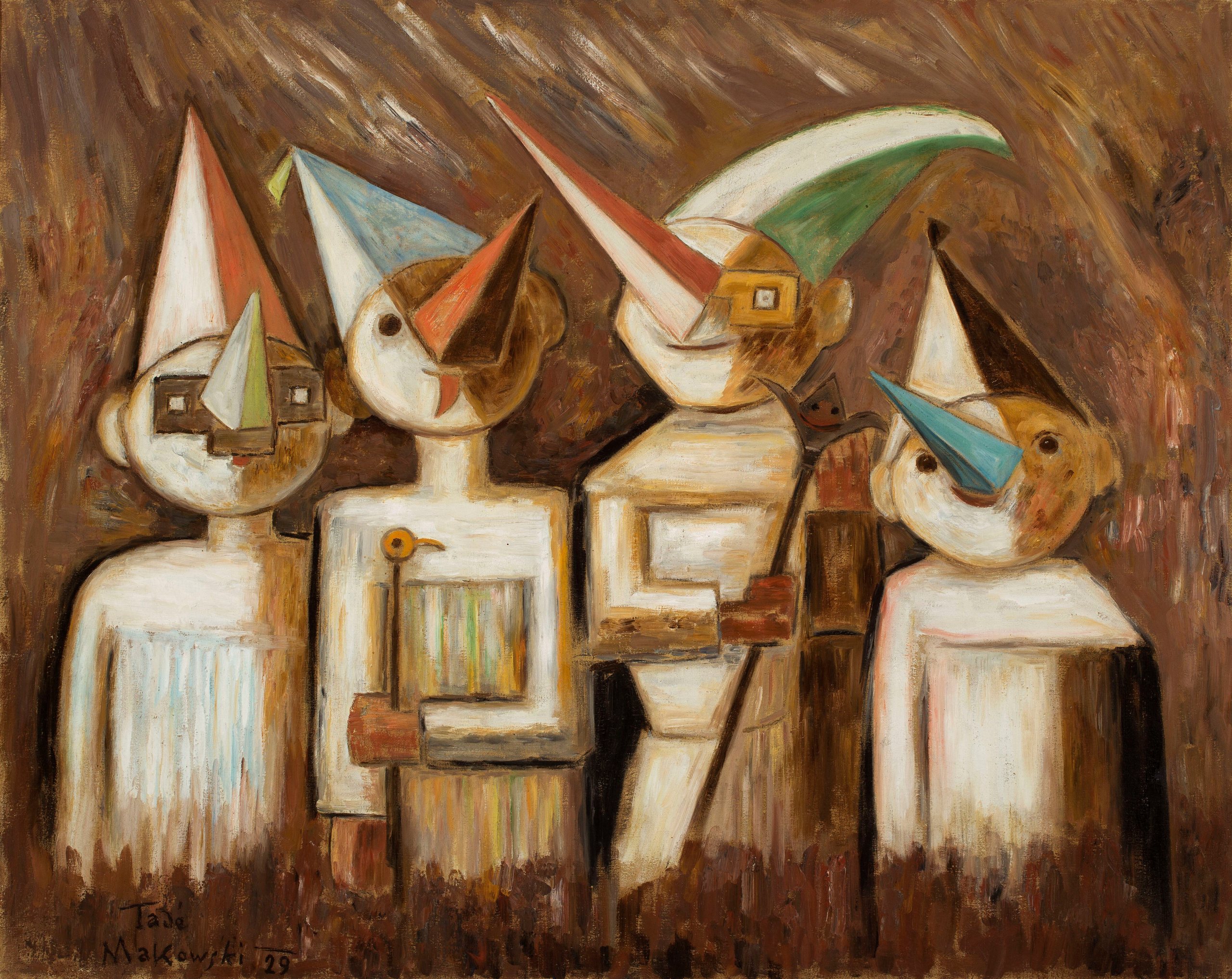 《乔装打扮的孩子们》（Children in disguises）｜塔德乌什·马科夫斯基 Tadeusz Makowski｜1929