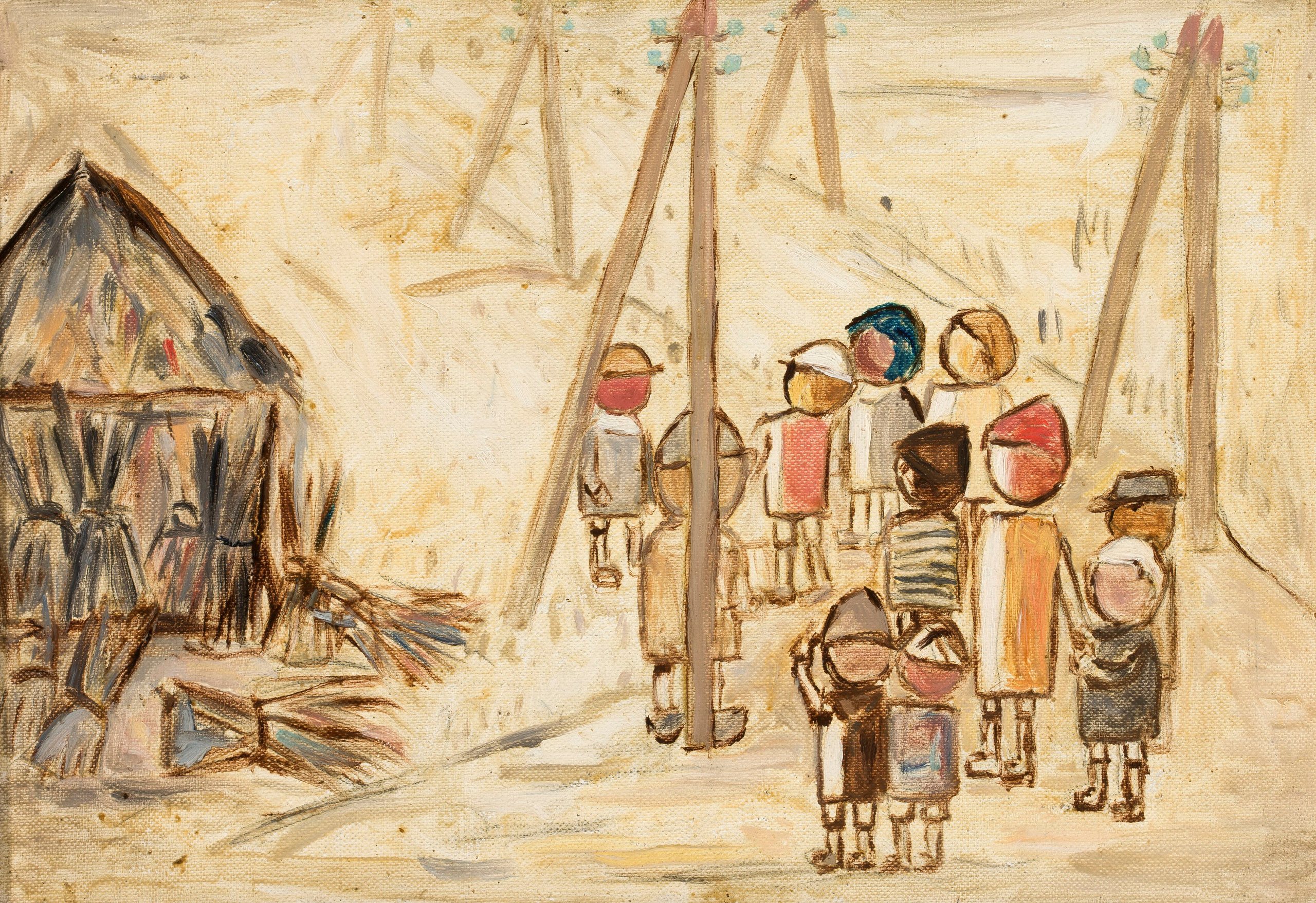 《路上的孩子们》（Children on a road）｜塔德乌什·马科夫斯基 Tadeusz Makowski｜1931