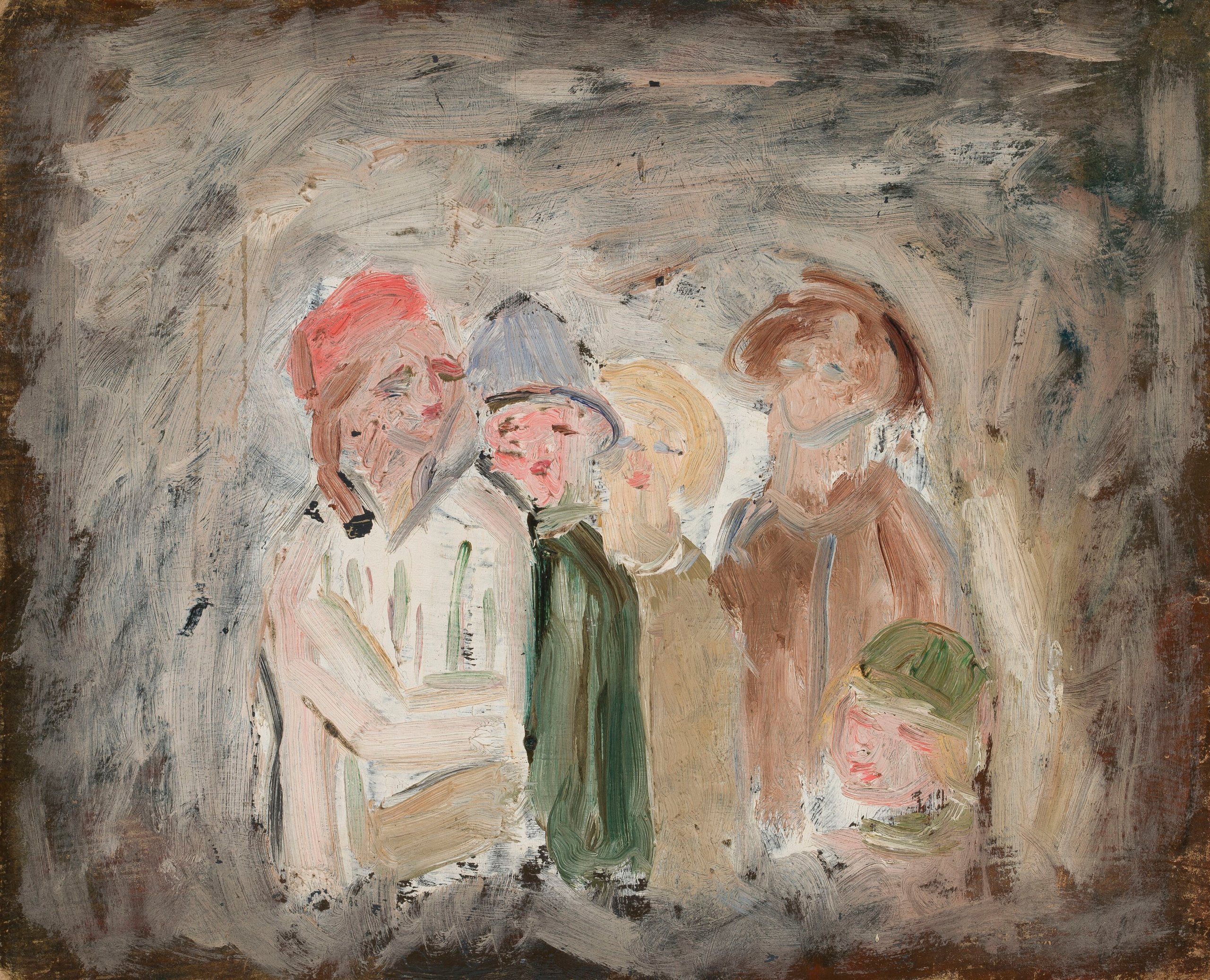 《五个孩子》（Five children）｜塔德乌什·马科夫斯基 Tadeusz Makowski｜1925