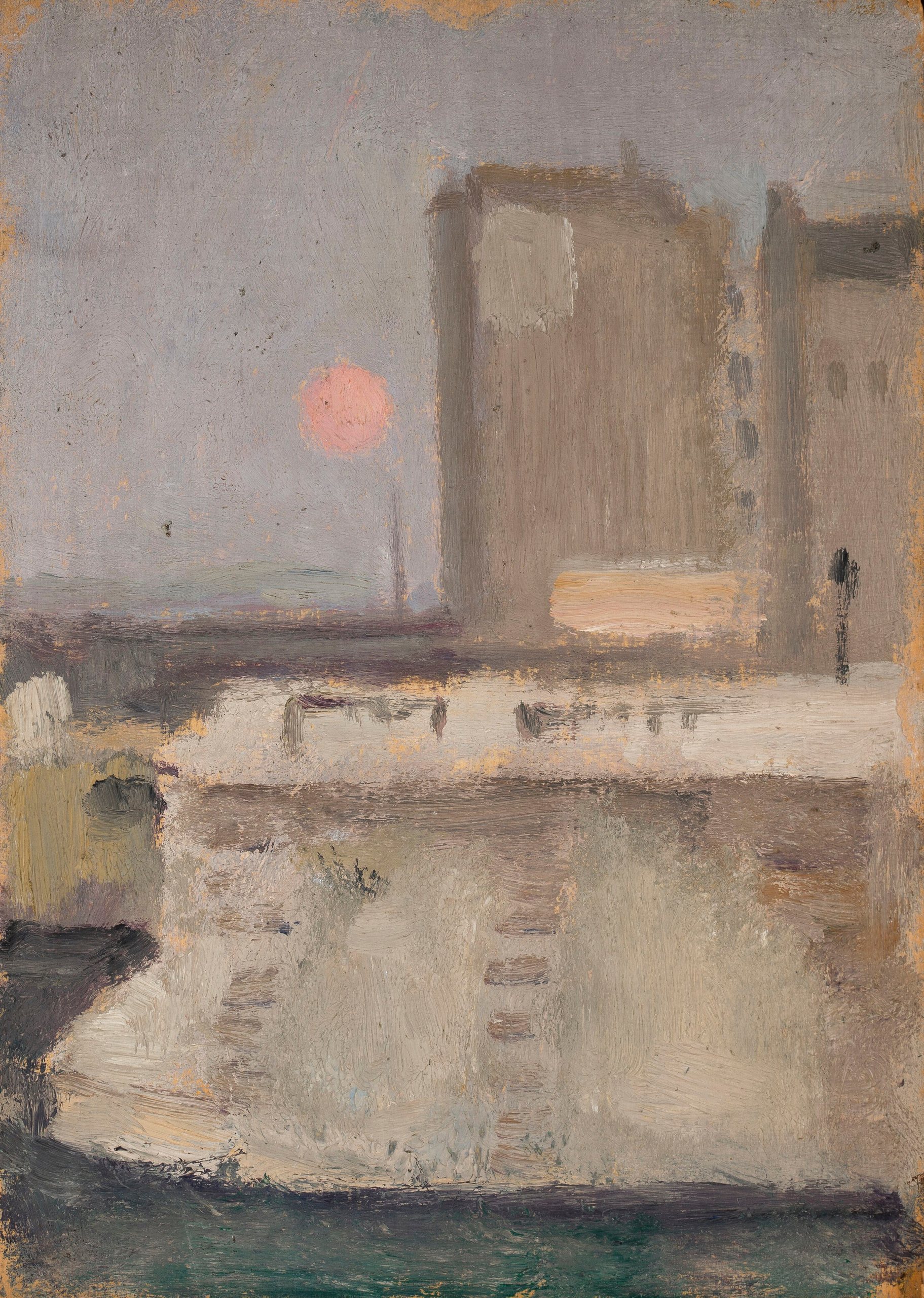 《雾中城市的碎片》（Fragment of a city in a fog）｜塔德乌什·马科夫斯基 Tadeusz Makowski｜1911