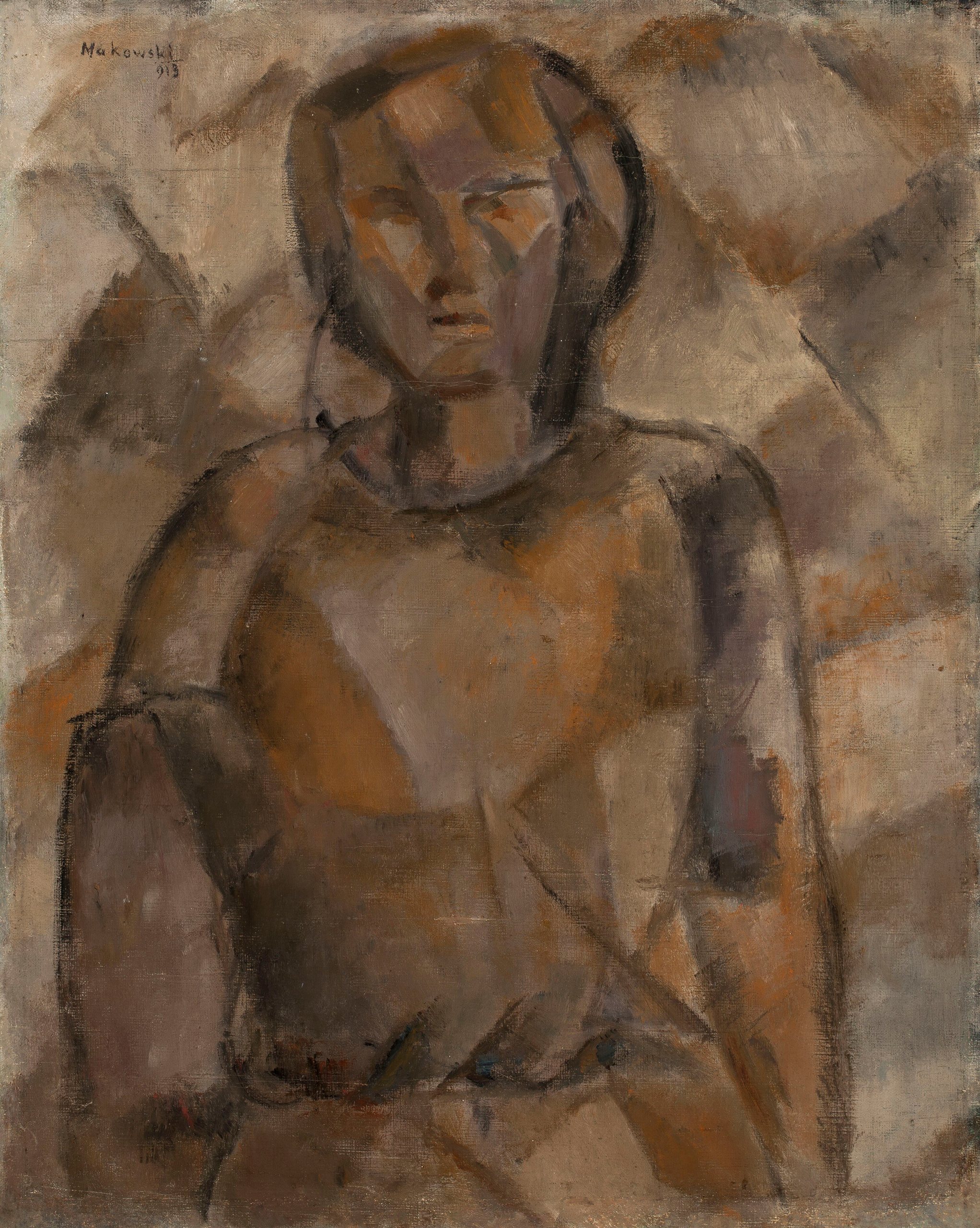 《女孩》（Girl）｜塔德乌什·马科夫斯基 Tadeusz Makowski｜1913