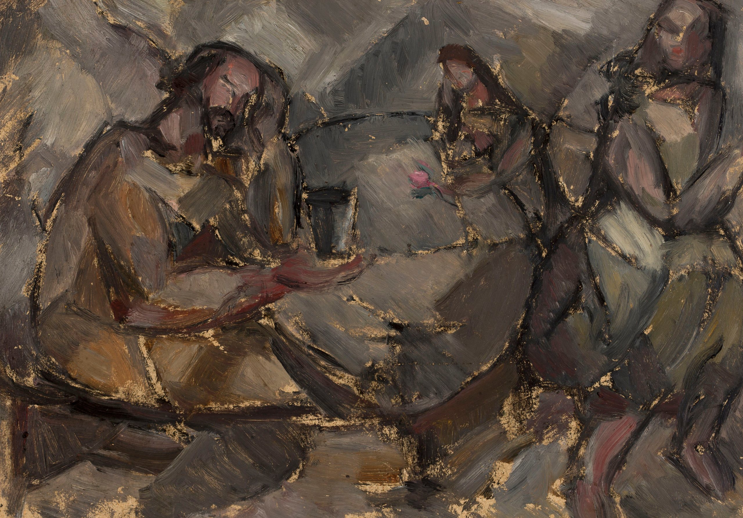 《在酒吧里》（In a wine bar）｜塔德乌什·马科夫斯基 Tadeusz Makowski｜1912
