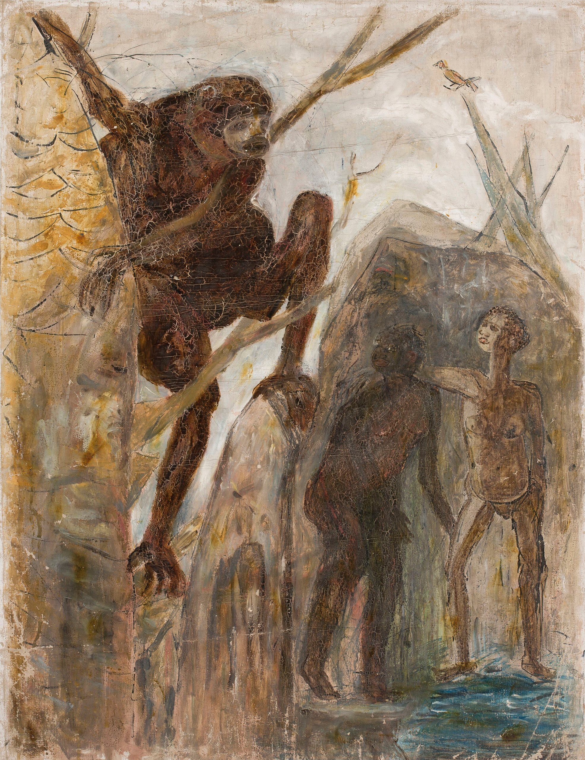 《风景与一只猴子》（Landscape with a monkey）｜塔德乌什·马科夫斯基 Tadeusz Makowski｜1924