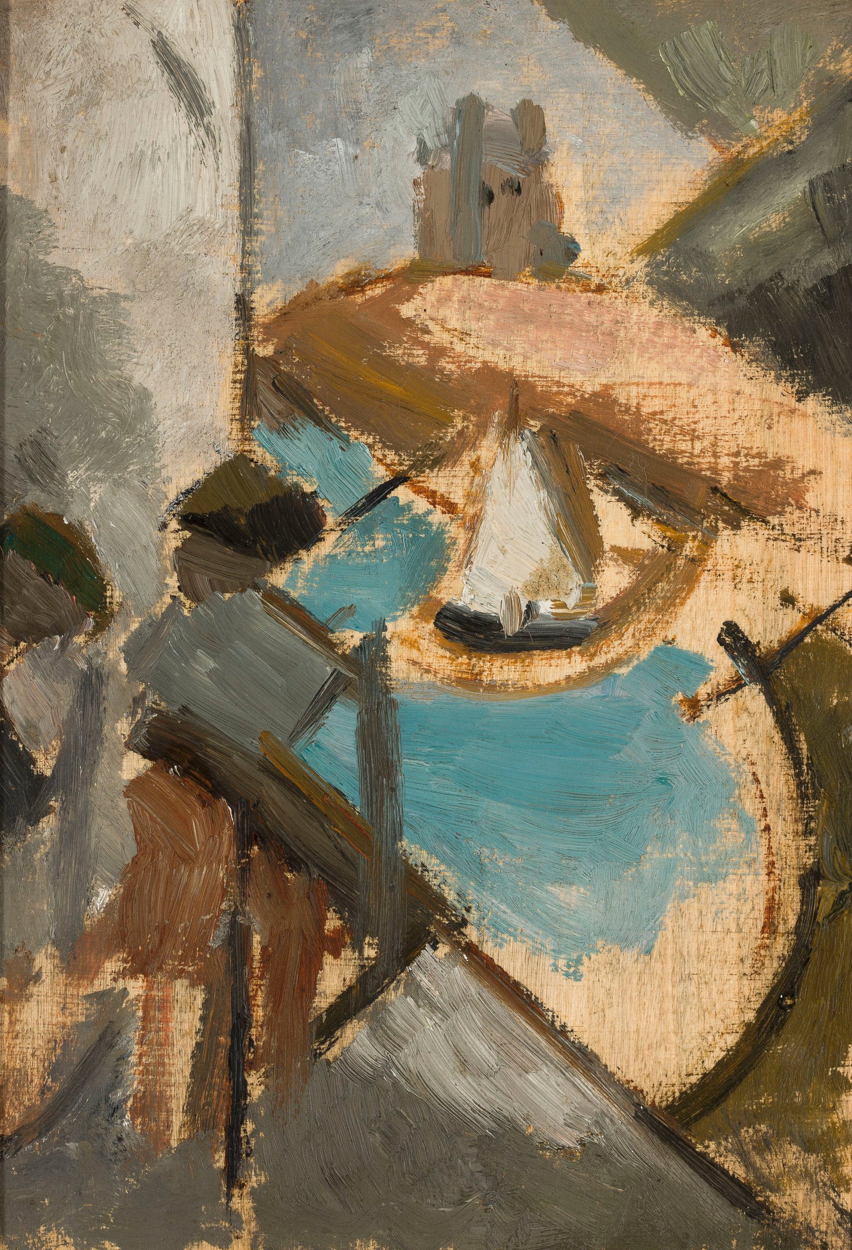 《风景与一艘帆船》（Landscape with a sailing boat）｜塔德乌什·马科夫斯基 Tadeusz Makowski｜1911