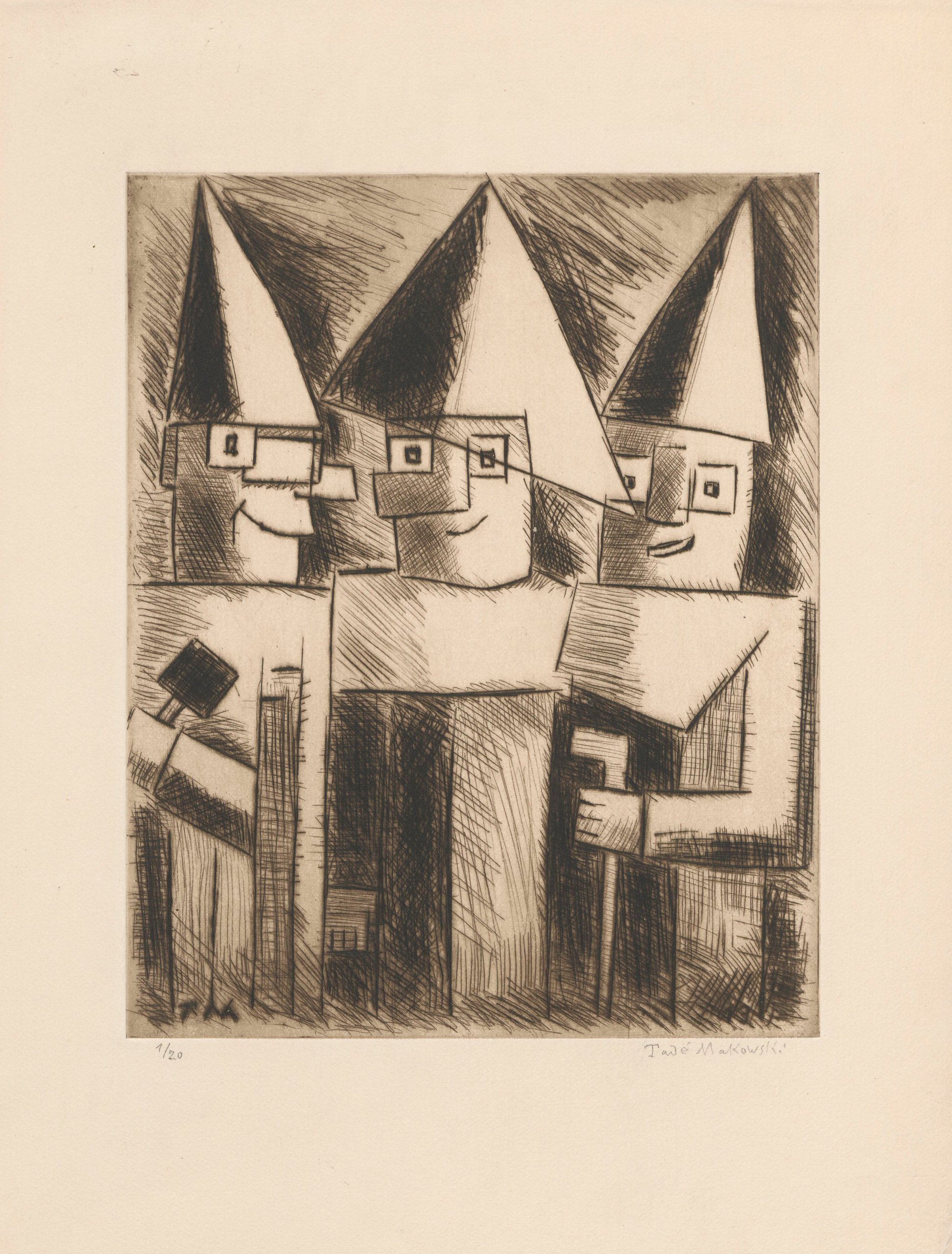 《面具》（Masks）｜塔德乌什·马科夫斯基 Tadeusz Makowski｜1930-1931