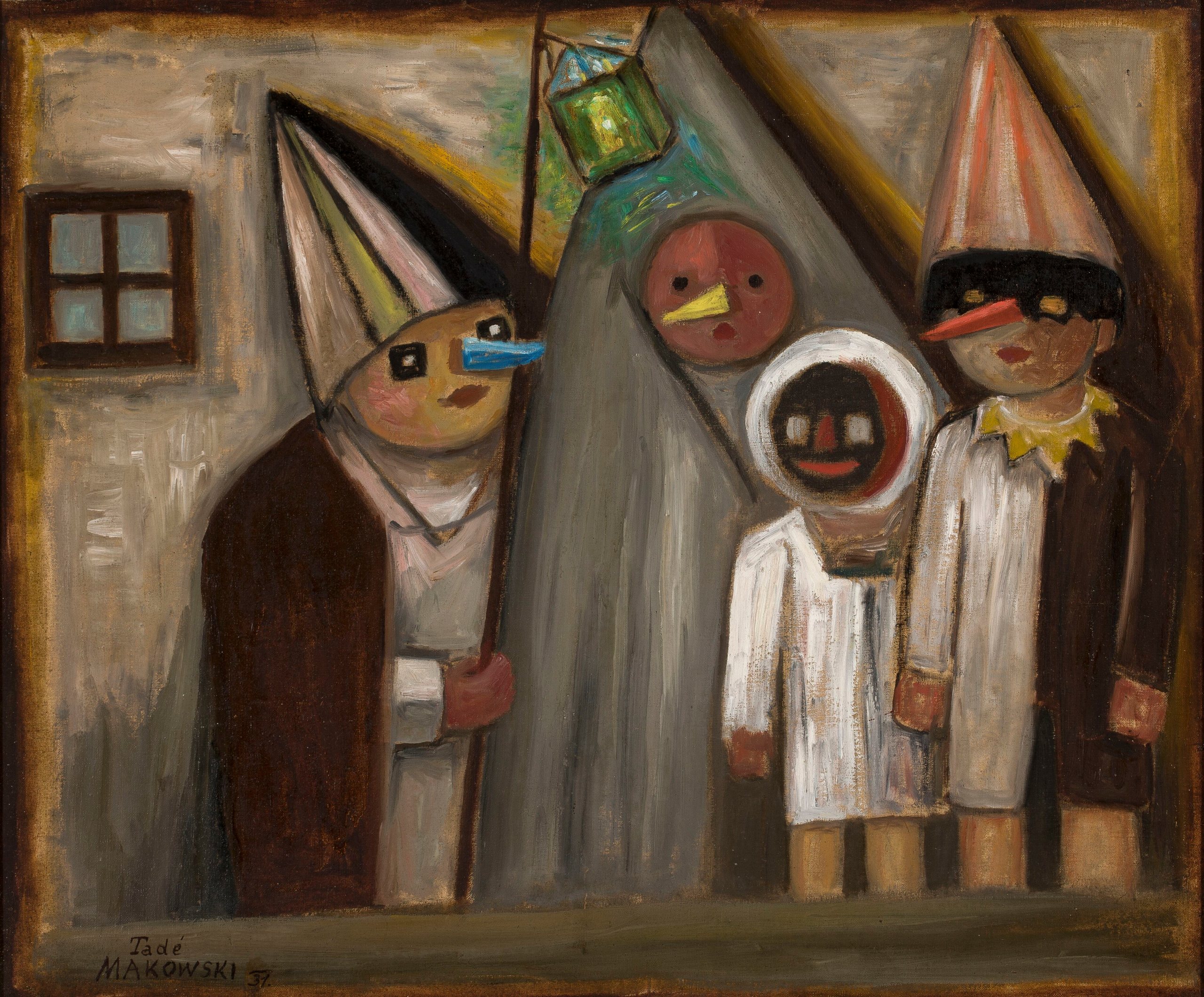 《黑暗中的假面舞会》（Masquerade in the dark）｜塔德乌什·马科夫斯基 Tadeusz Makowski｜1931