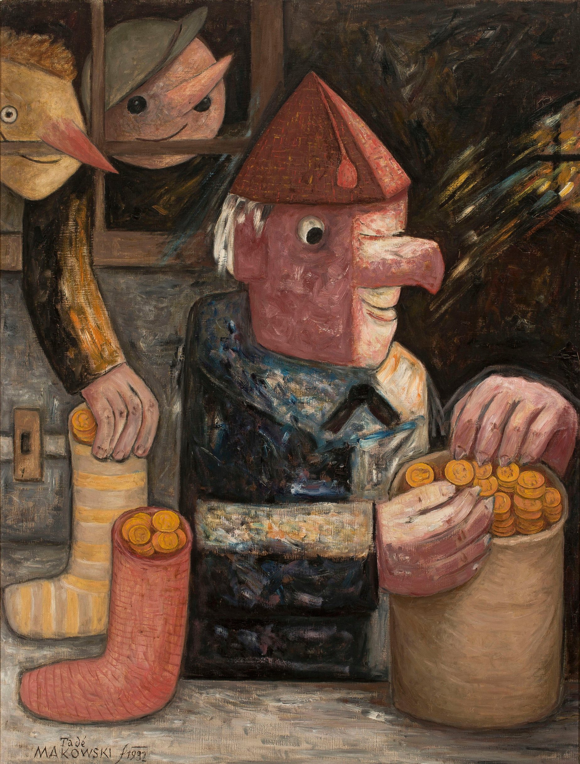 《放学归来》（Return from School）｜塔德乌什·马科夫斯基 Tadeusz Makowski｜1932