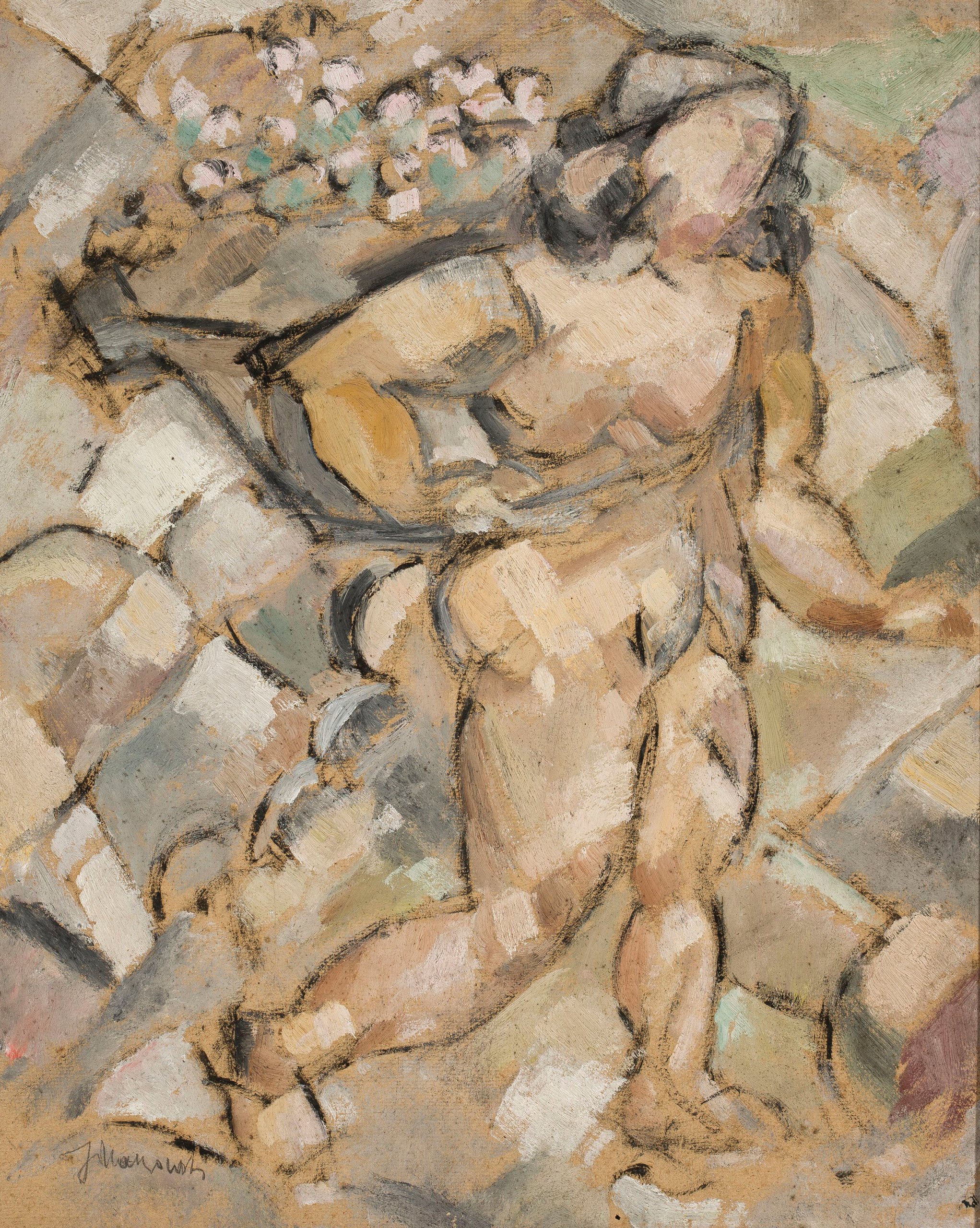 《跑步的女人》（Running woman）｜塔德乌什·马科夫斯基 Tadeusz Makowski｜1912