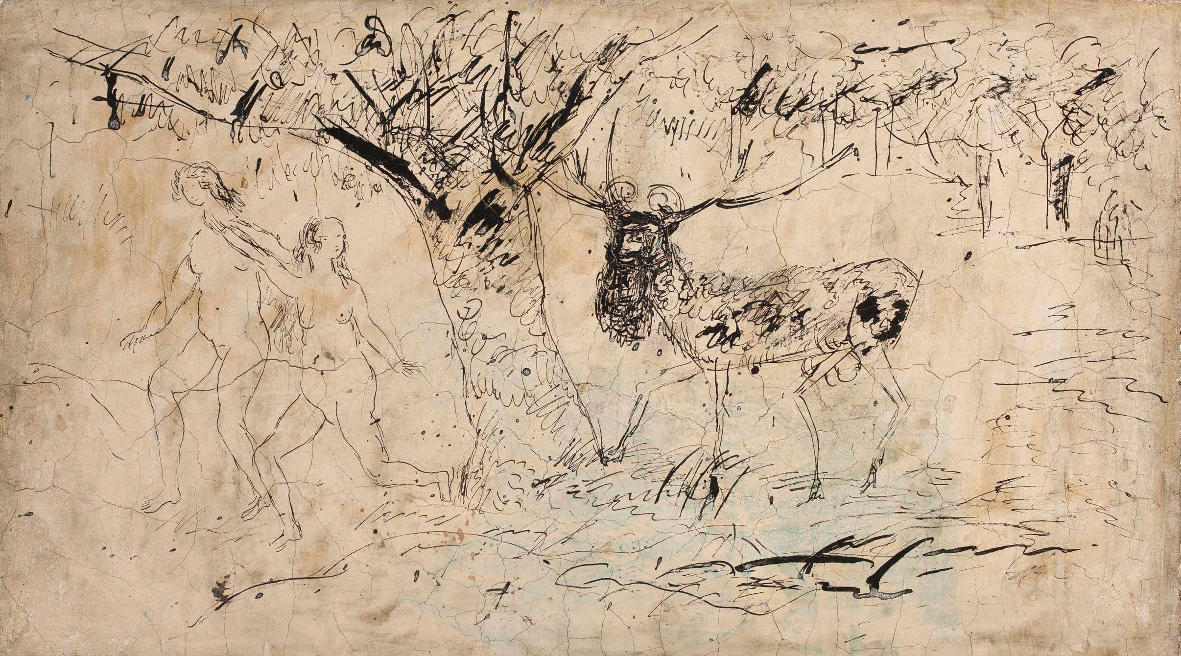 《天堂场景》（Scene in Paradise）｜塔德乌什·马科夫斯基 Tadeusz Makowski｜1924